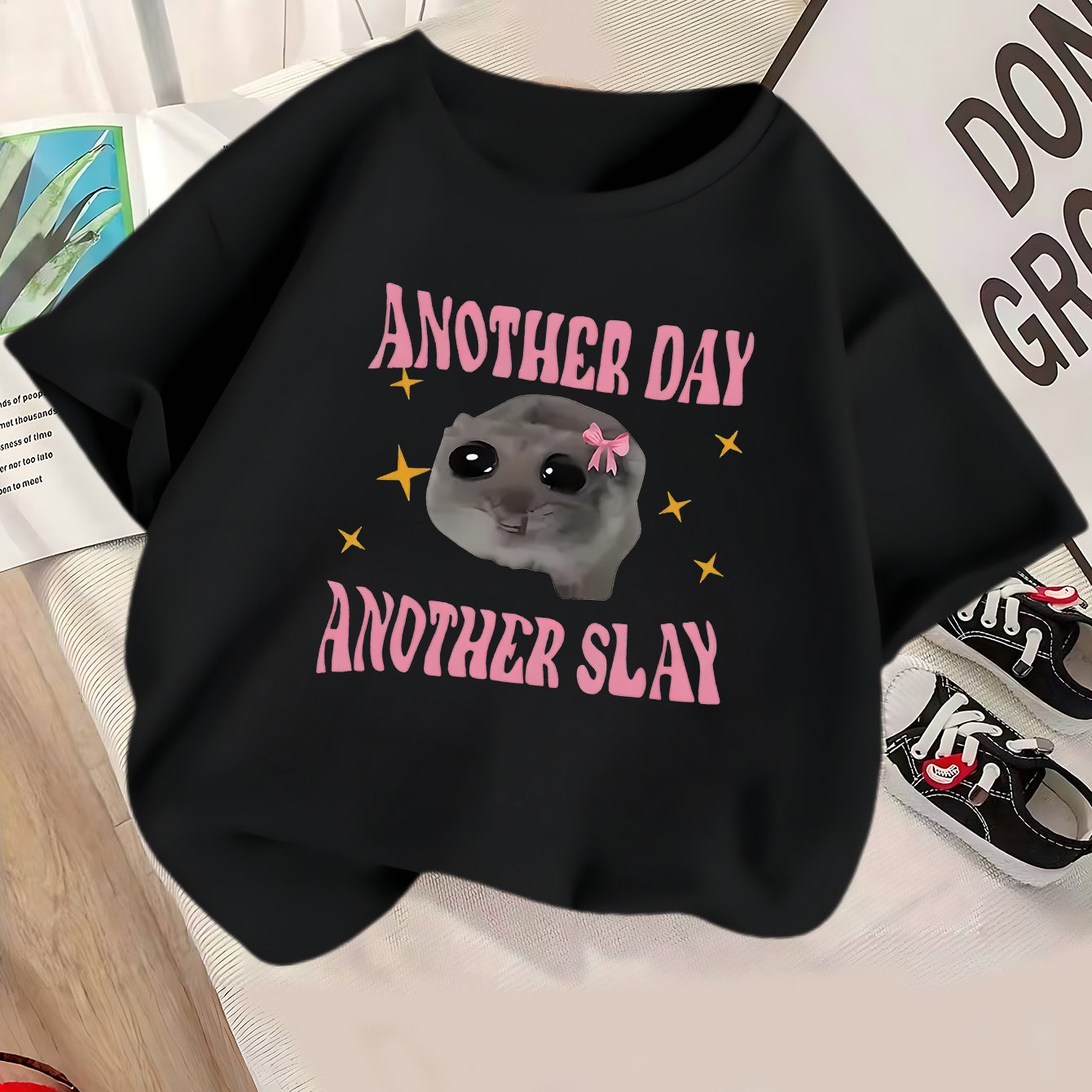 Girls' Fashion Round Neck T-shirt