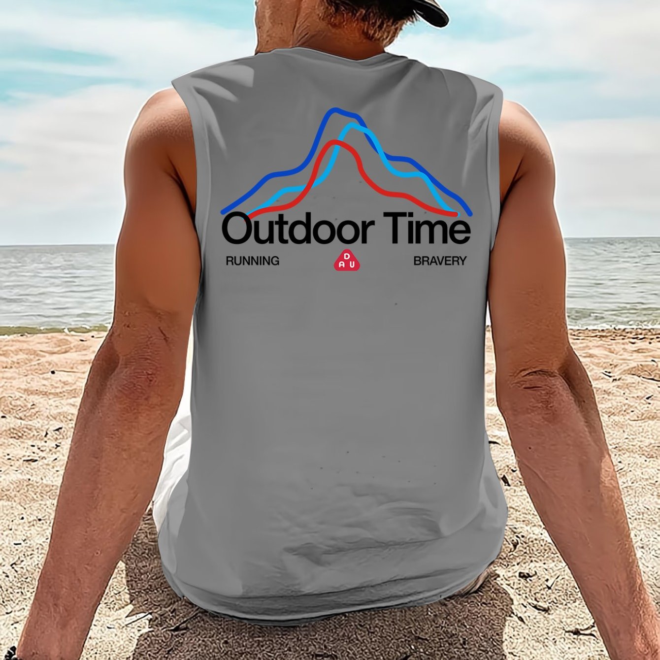 TEMU Men's Polyester Quick-dry Sleeveless Fitness Vest, Gym Sportswear, Moisture-wicking Crew Neck Athletic Apparel