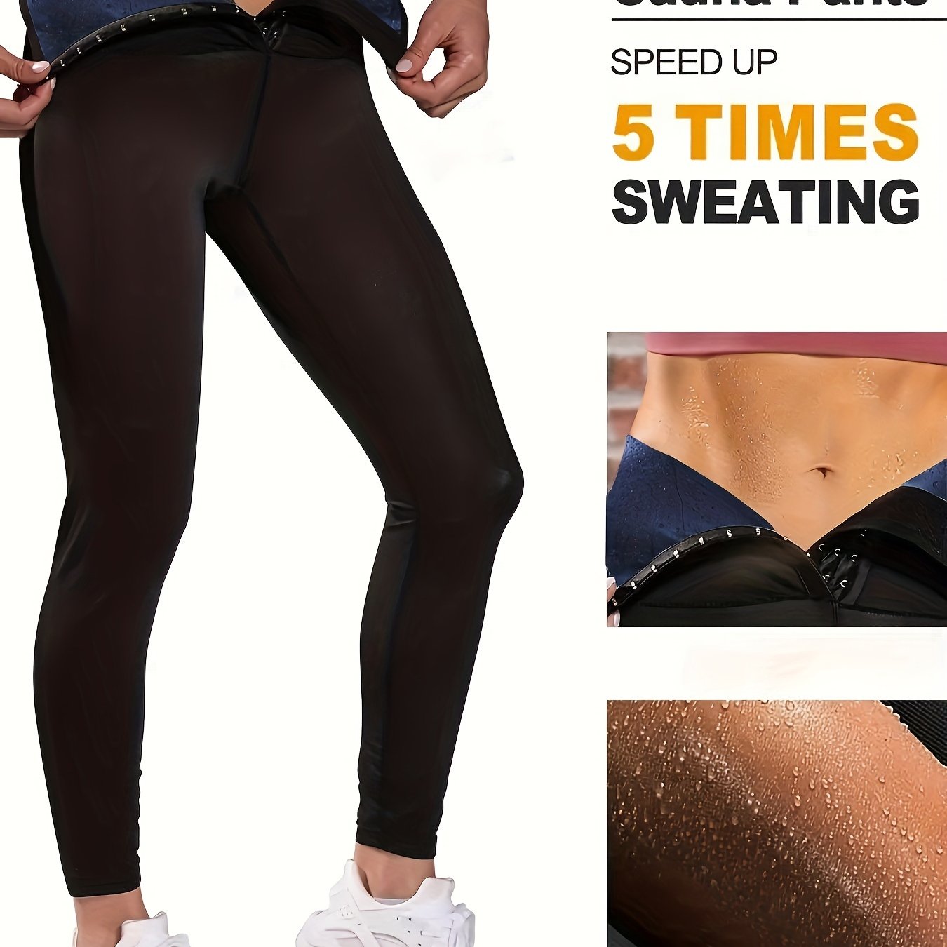 Body Shaping Yoga Sauna Sweat Pants Running Fitness Sports - Temu