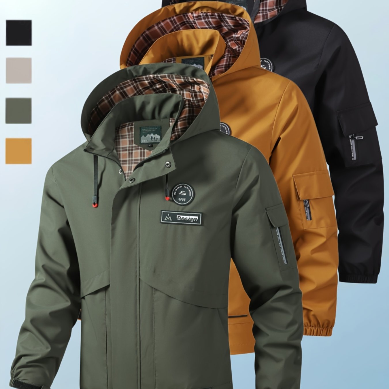 TEMU 1 Men's Fashion Jacket, Suitable For Daily Casual Wear