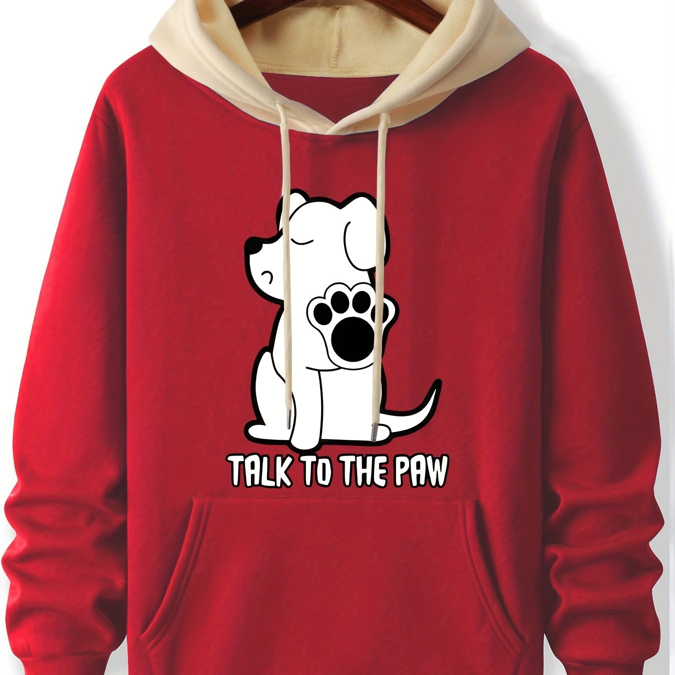 TEMU Drawstring Long Sweatshirt , Pullover Hooded Sweatshirt