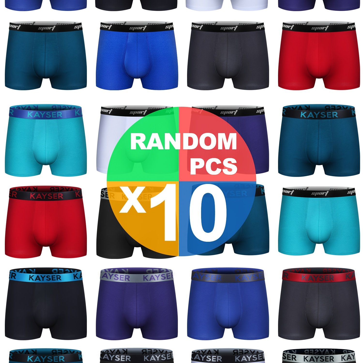 TEMU 10-pack Mens Boxer Briefs Cotton Underwear Pack No Boxer Briefs