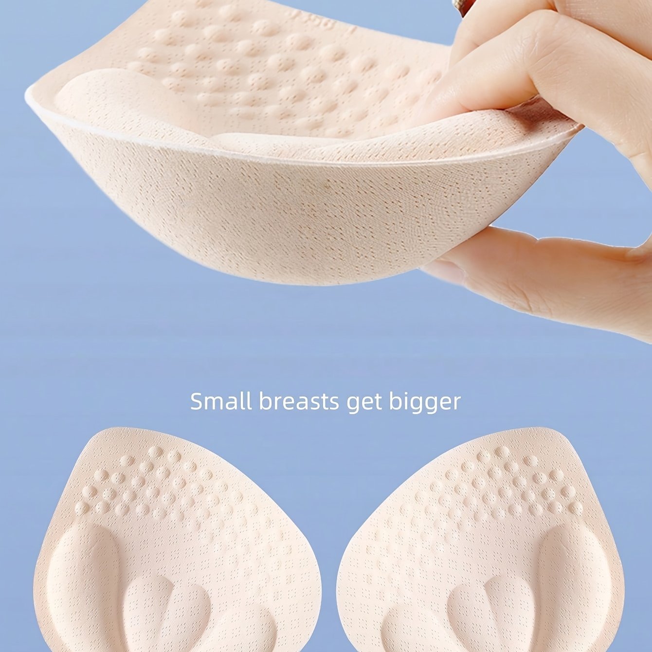 Image of 1 Pair Thickened Reusable Insert Bra Pads, Seamless Push-up Bust Enhancer Pads, Women's Lingerie And Underwear Additions