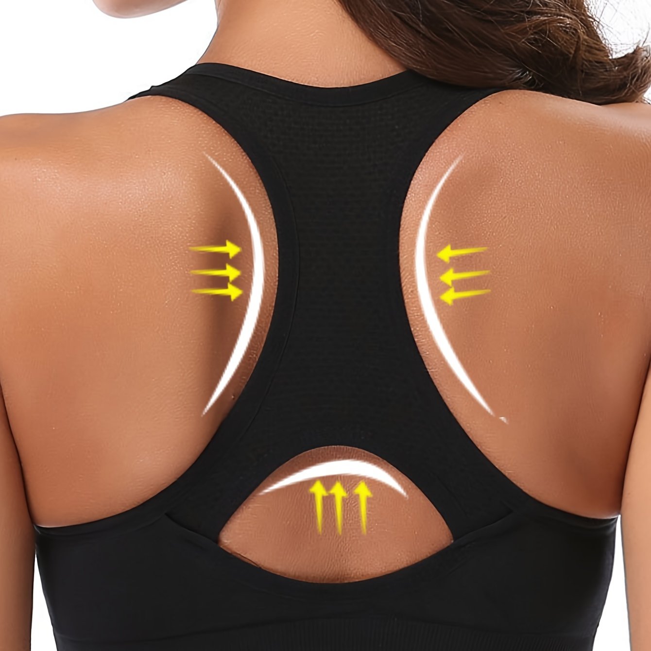 Double-layer Racerback Vest, Shock-proof Cropped Vest With Gravity-sensing, Quick-drying Women's Sportswear