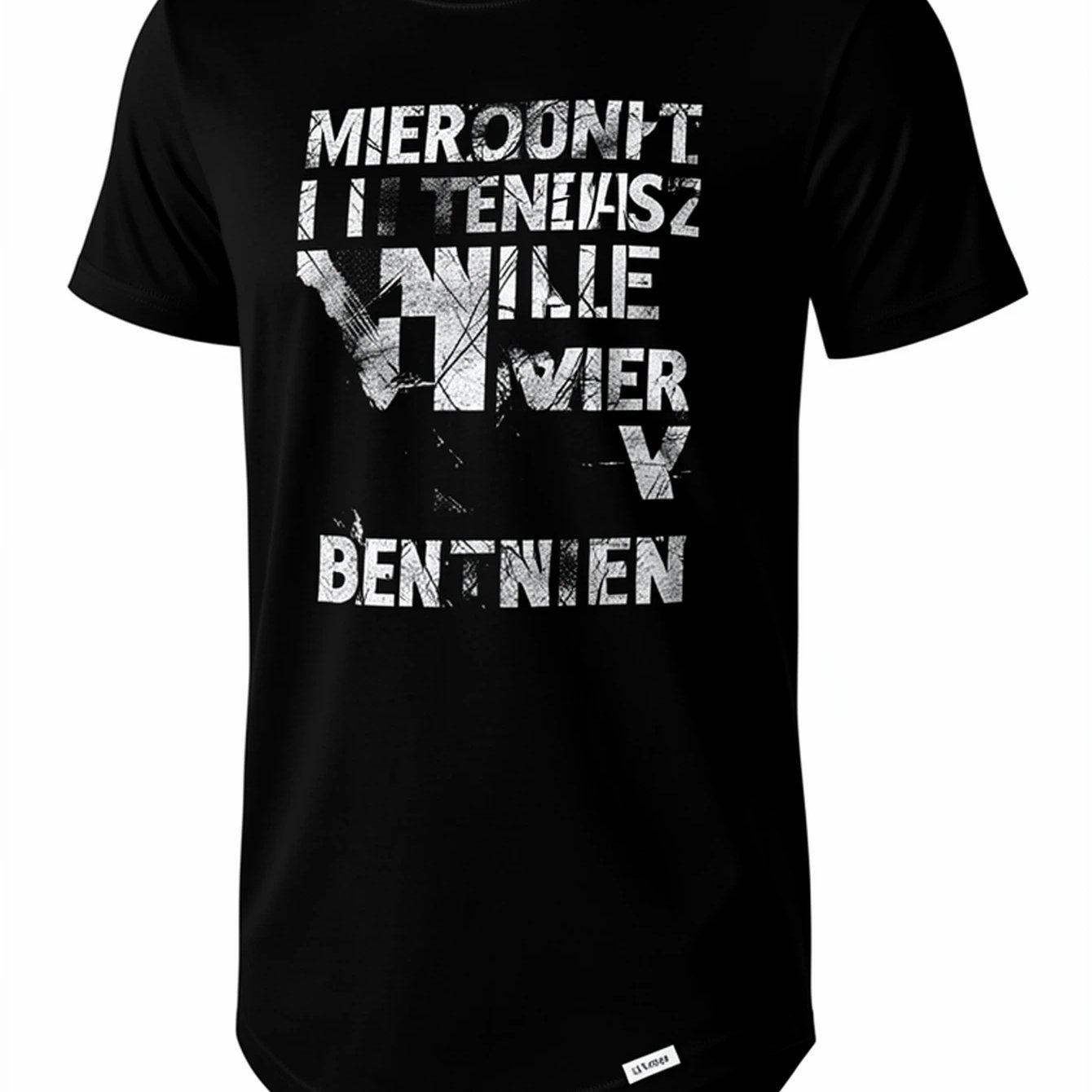 Men's Relaxed Fit Longline T-shirt Soft Heavyweight Crew Neck Tee With Casual Attire, Gym, Lounging& Layering , Durable Print Technology, In Big& Tall Sizes