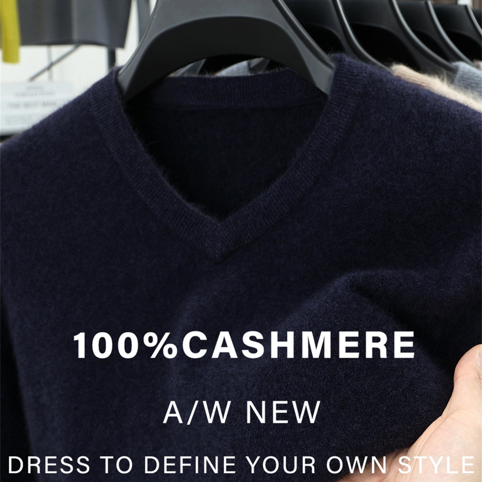 TEMU Old Money Outfits Men's Obm V-neck Sweater - Soft Warm Base Layer Knitwear Suitable For Business, Office & Daily Wear, Solid Color Pullover