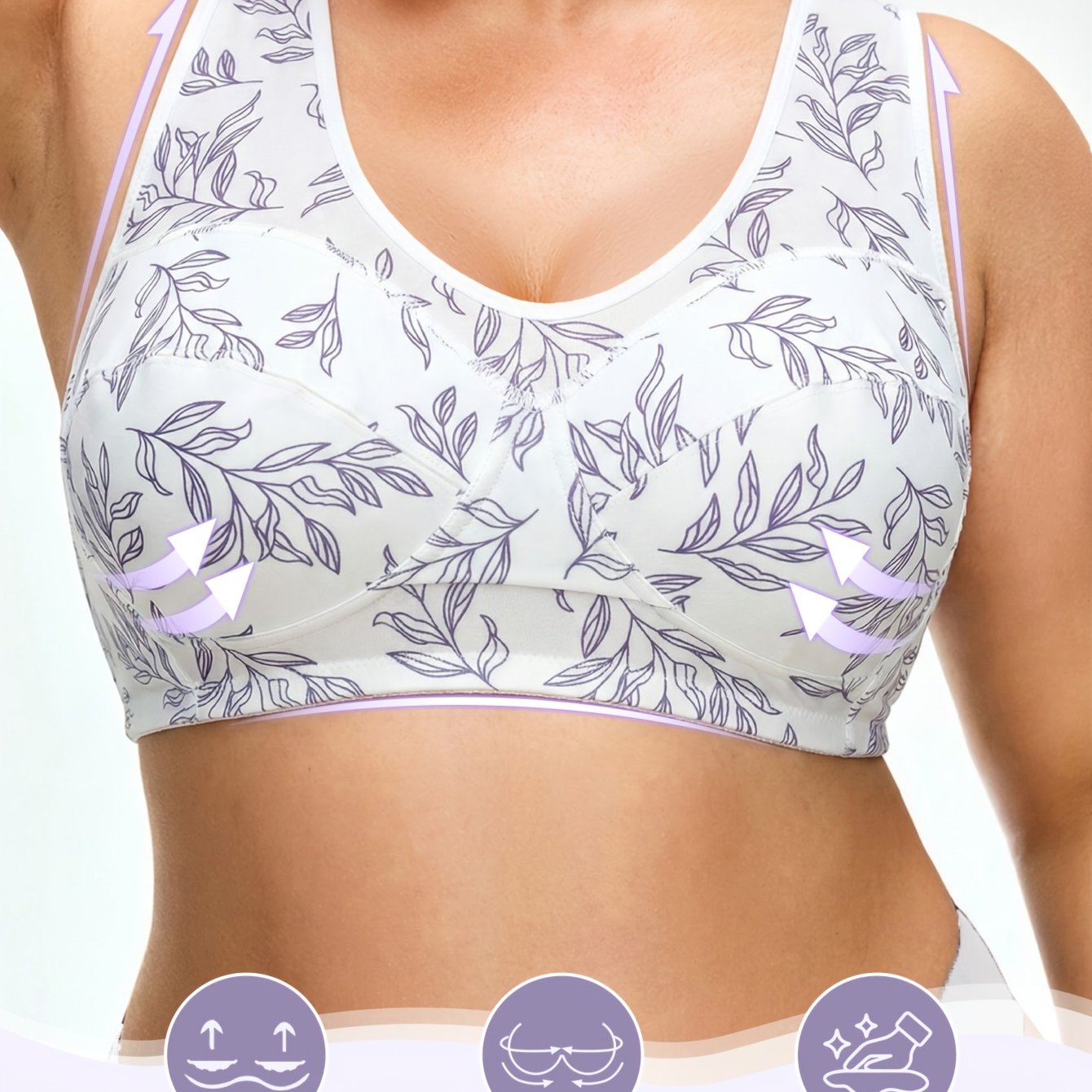 Plus Size Camisole-style Skin-friendly Comfortable Wide Strap Women's Lingerie Daily Casual Bra