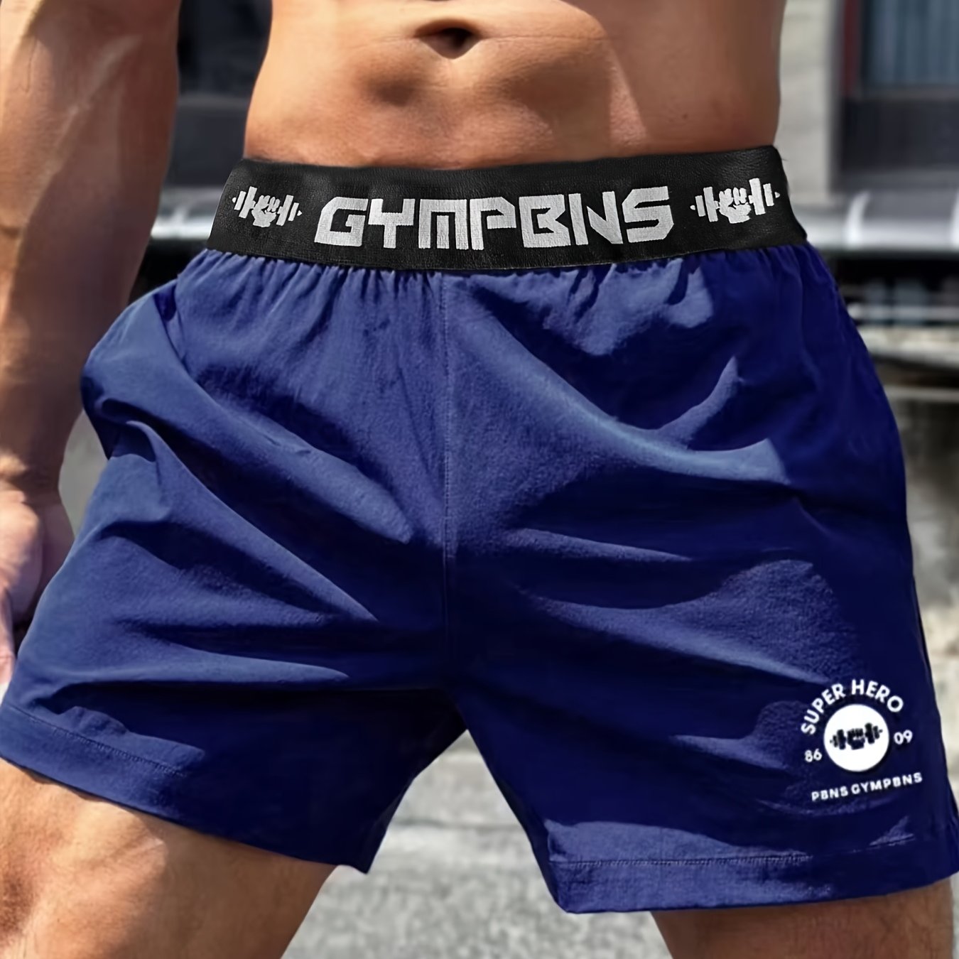 TEMU Men's Athletic Shorts For Track And Field, Three-quarter Training Shorts, Quick-dry Woven Casual Stretch Outdoor Pants, Casual Beach Shorts