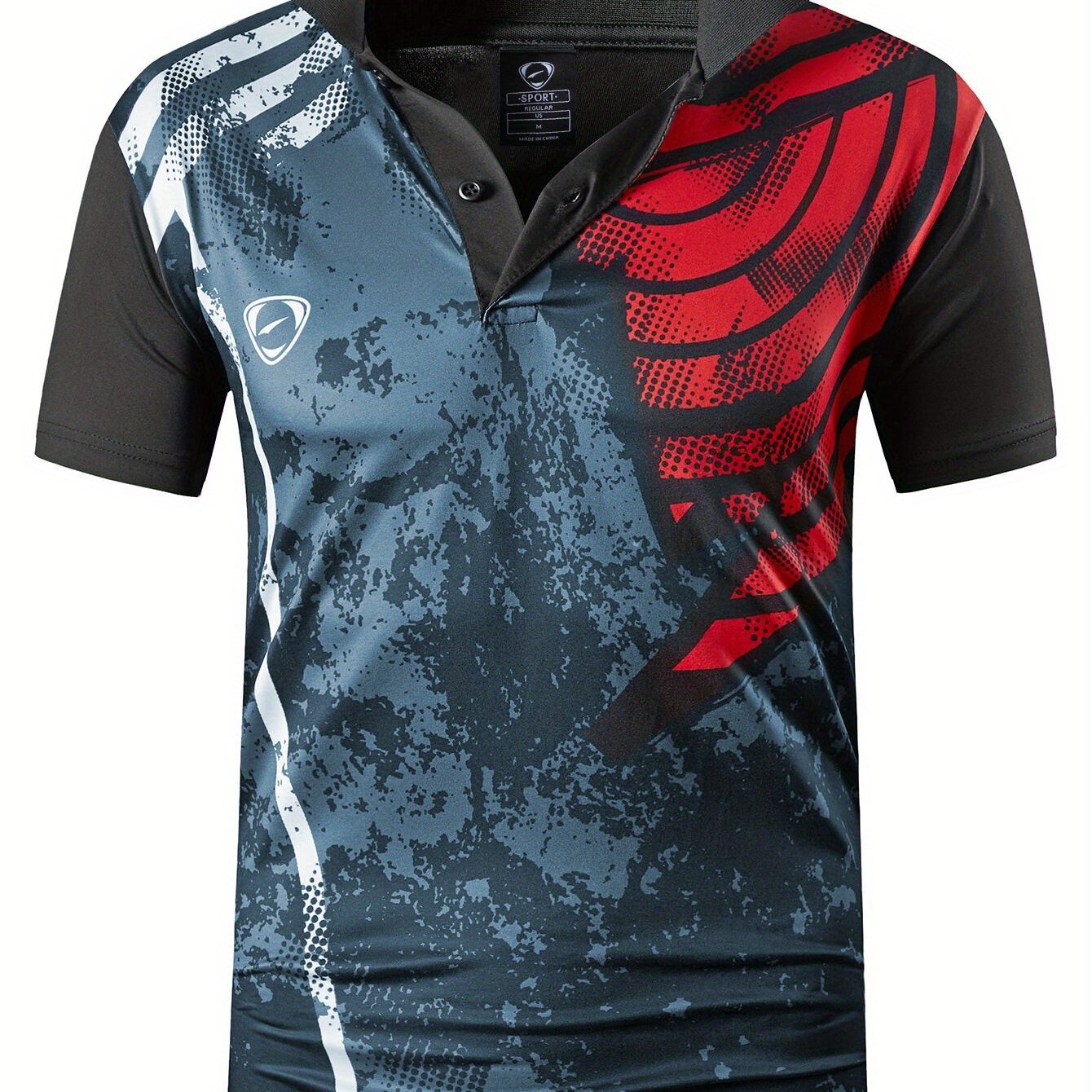 Men's Sports Shirt, Lapel T-shirt Shirt, Short Sleeve, Slim Fit, For Tennis, Golf, Bowling, Lsl252
