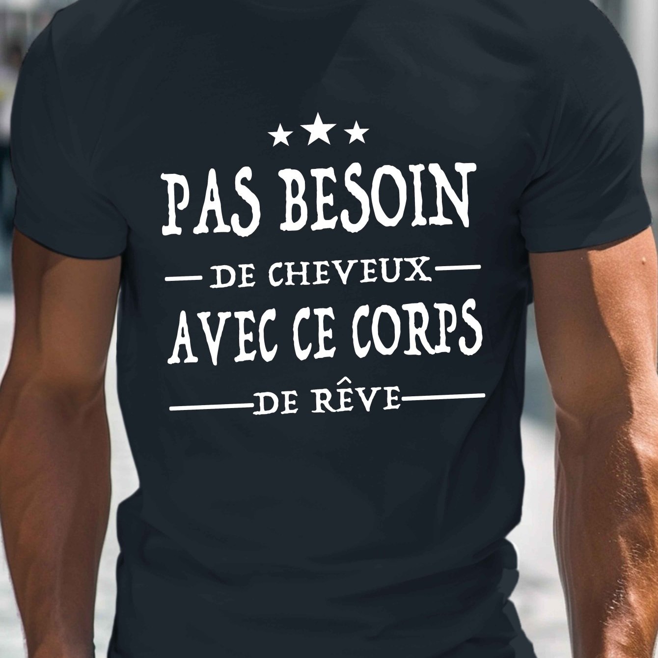 TEMU T-shirt Homme à Manches Courtes Col Rond, Imprimé , Léger et Confortable pour l'Été