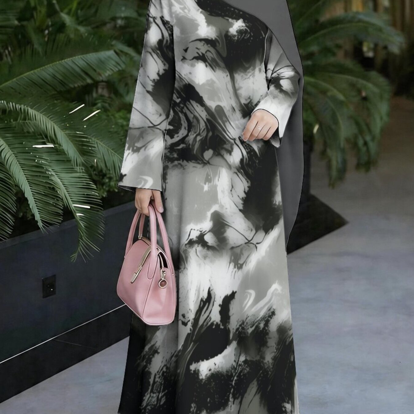TEMU 2026 Special Collection, Robe Style, Women's Long Dress, Middle Eastern Traditional Cultural Attire, Comfortable And Breathable Fabric, Elegant