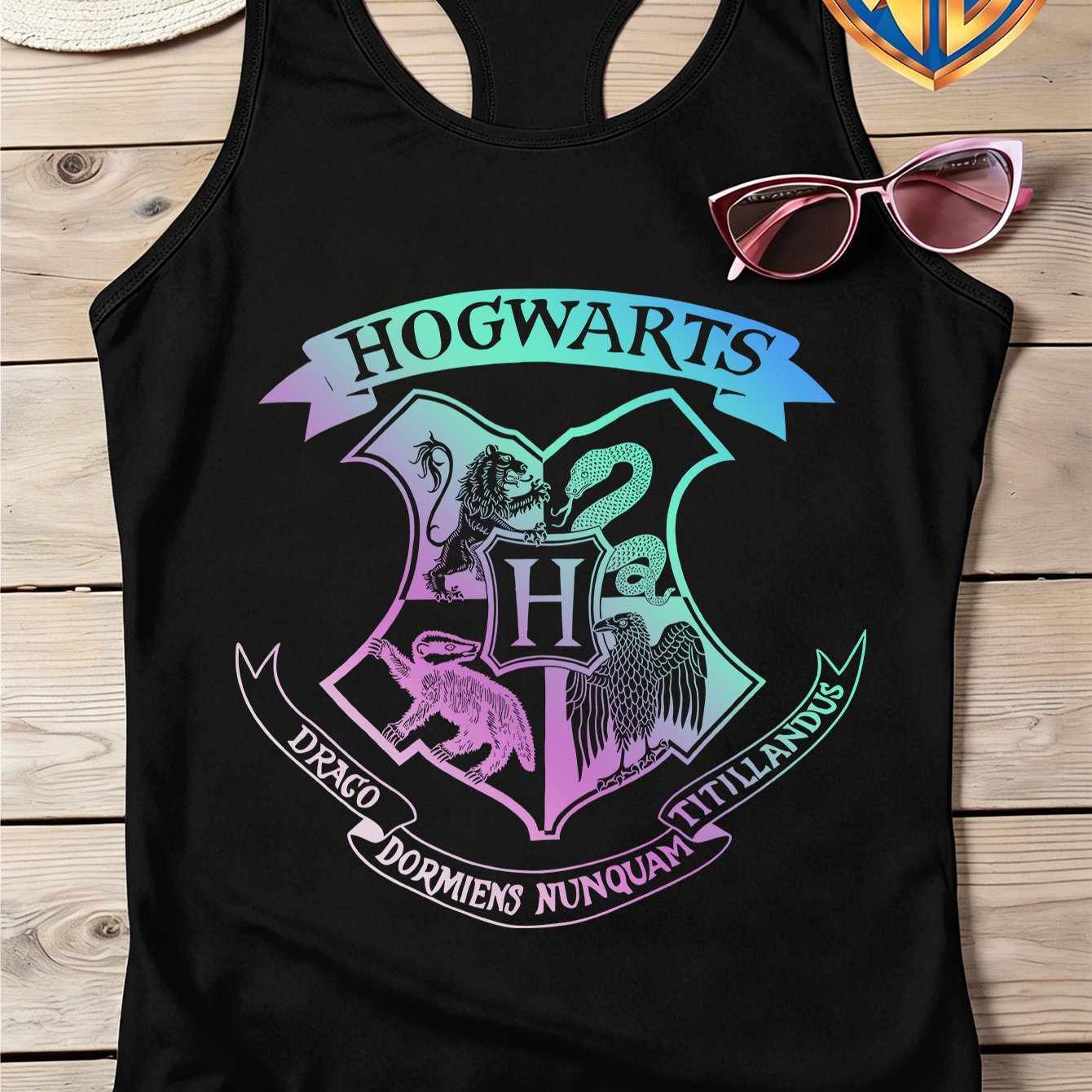 TEMU Warner Bros. Licenza Ufficiale - Canotta da Donna a /Estate, Stampa a Tema Harry Potter, Facile e , Stile Y2K, Adatta per il Pendolarismo, le
