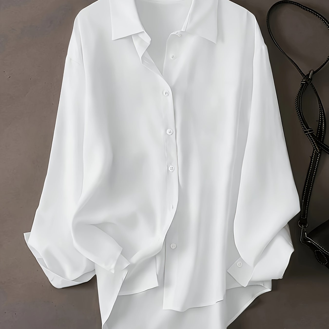 TEMU Women's Classic Solid Color Casual Shirt
