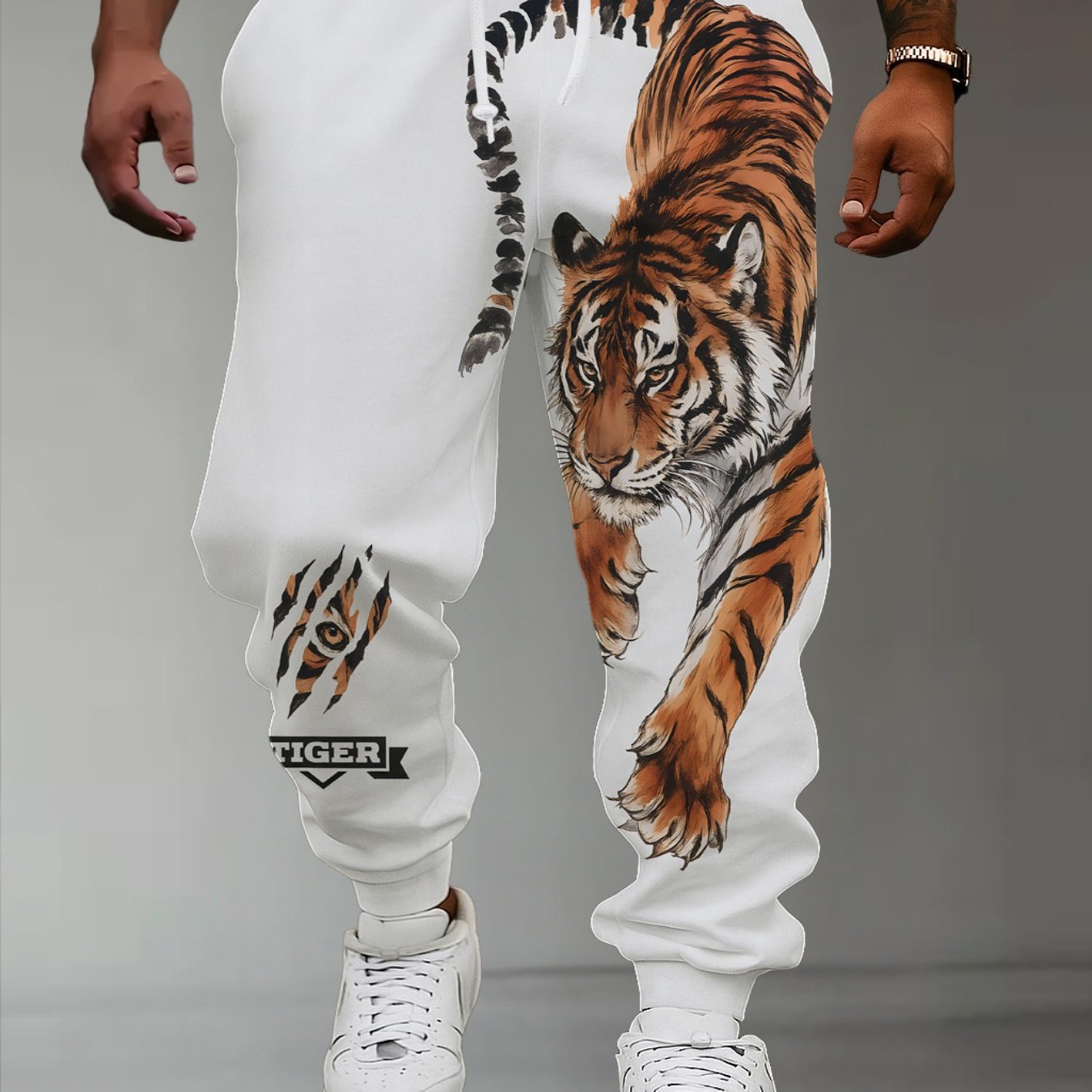 TEMU Men's Long Running Pants - Loose Athletic Casual Trousers With Drawstring Waistband - Gym, Jogging, Casual Wear - Comfortable Men's - Suitable