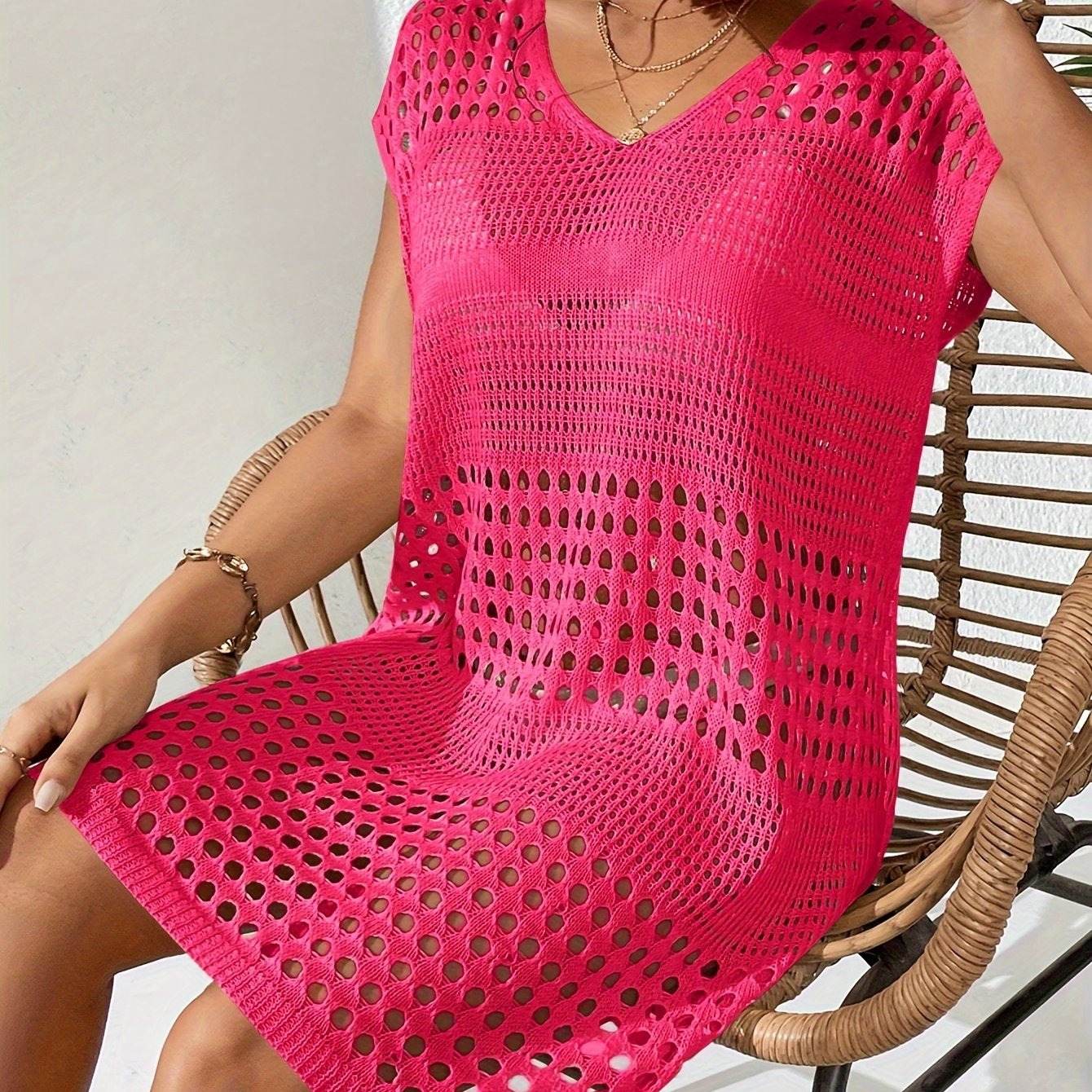 Stylish Directional Design, Women's Streetwear Beach Vacation Dress
