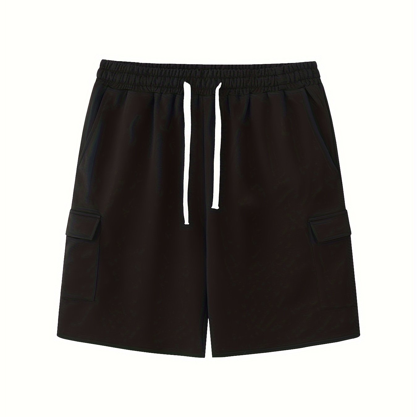 TEMU Men's Vintage-style Cargo Shorts With Large Pockets - Breathable Polyester, Gym, Hiking & Casual Wear