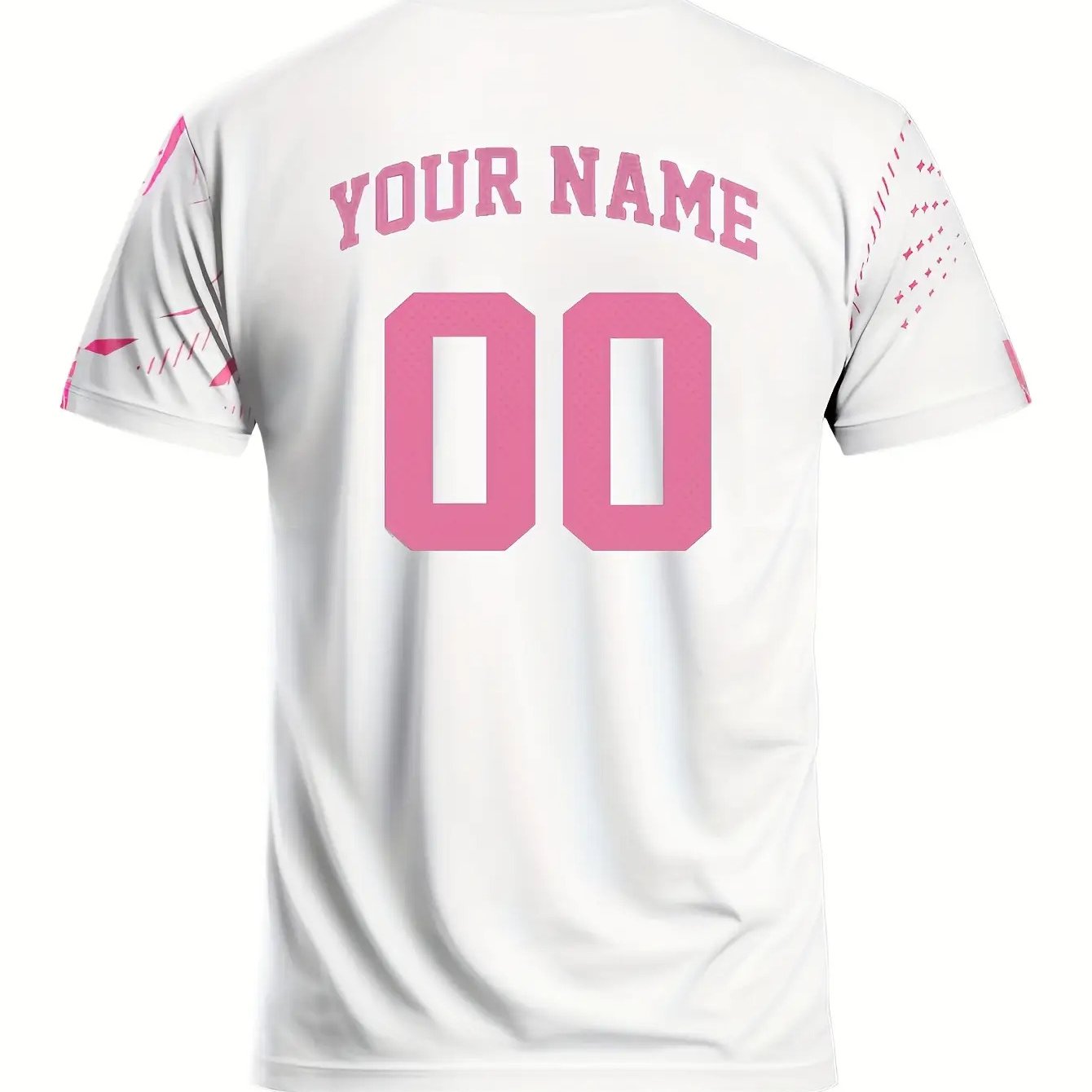 TEMU Custom Men's Youth T-shirts - Personalized With Name And Number, Round Neck T-shirts, Suitable For Team Sports, Running Training, Casual Wear,