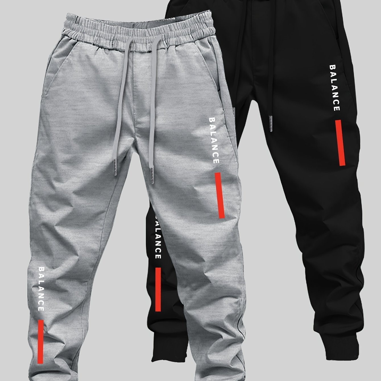 E-shop Brief BALANCE Druckmuster 2-teiliges Herrenmode Einfach Cool Urlaub Elastische Stoff Sport Freizeit Herren Trendy Fitness Herren