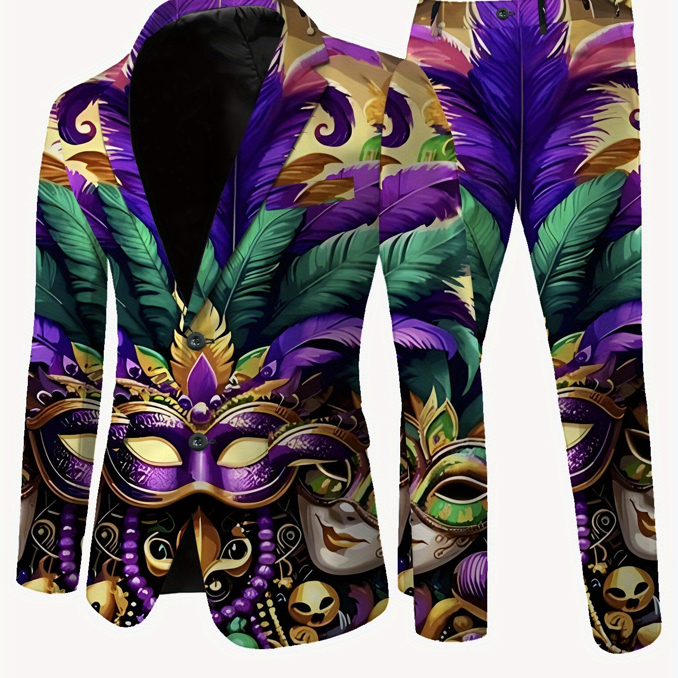 TEMU Men's Suit Set With Jacket And Trousers, Casual High-end Wrinkle-free Suit And Pants