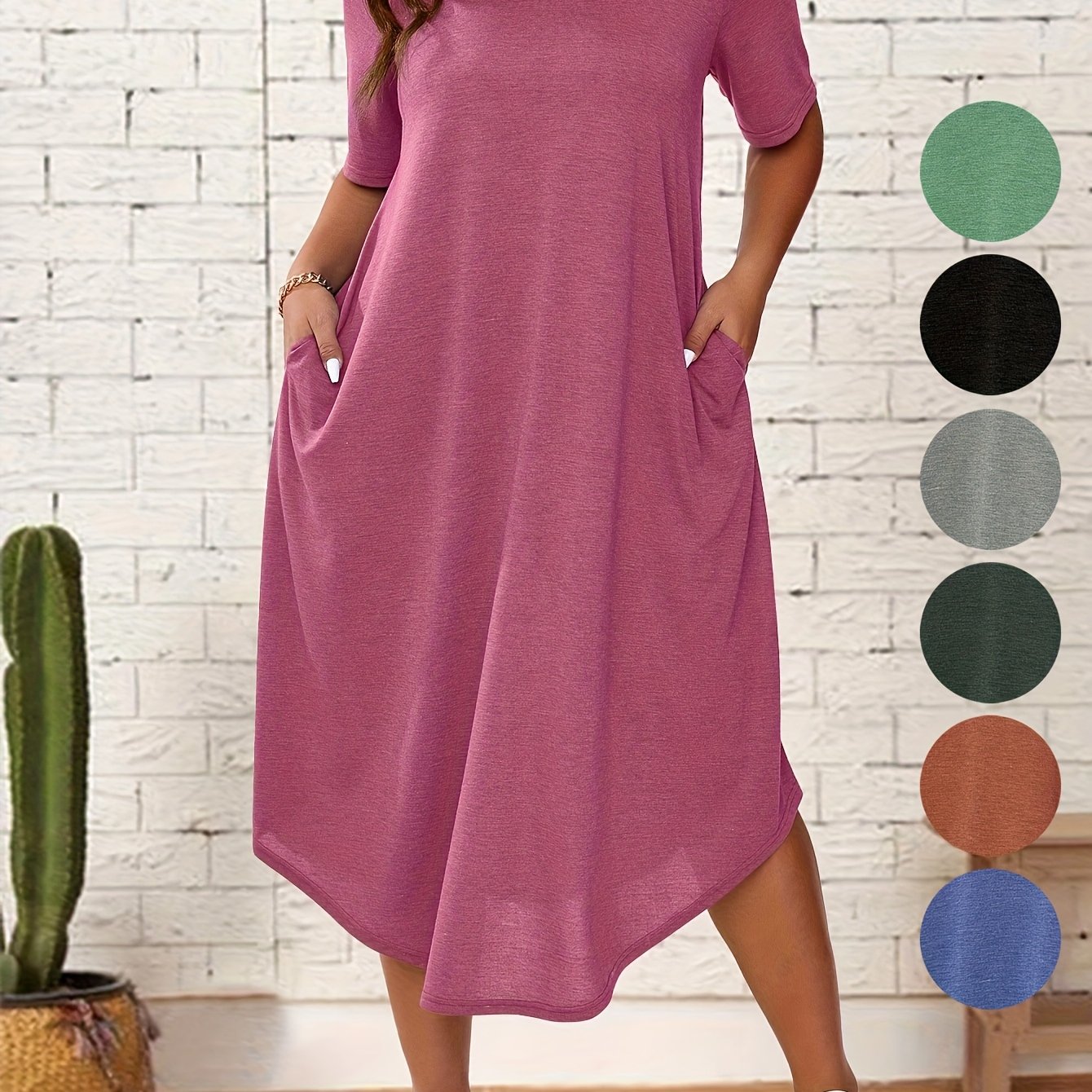 TEMU Robe décontractée pour femmes grande taille