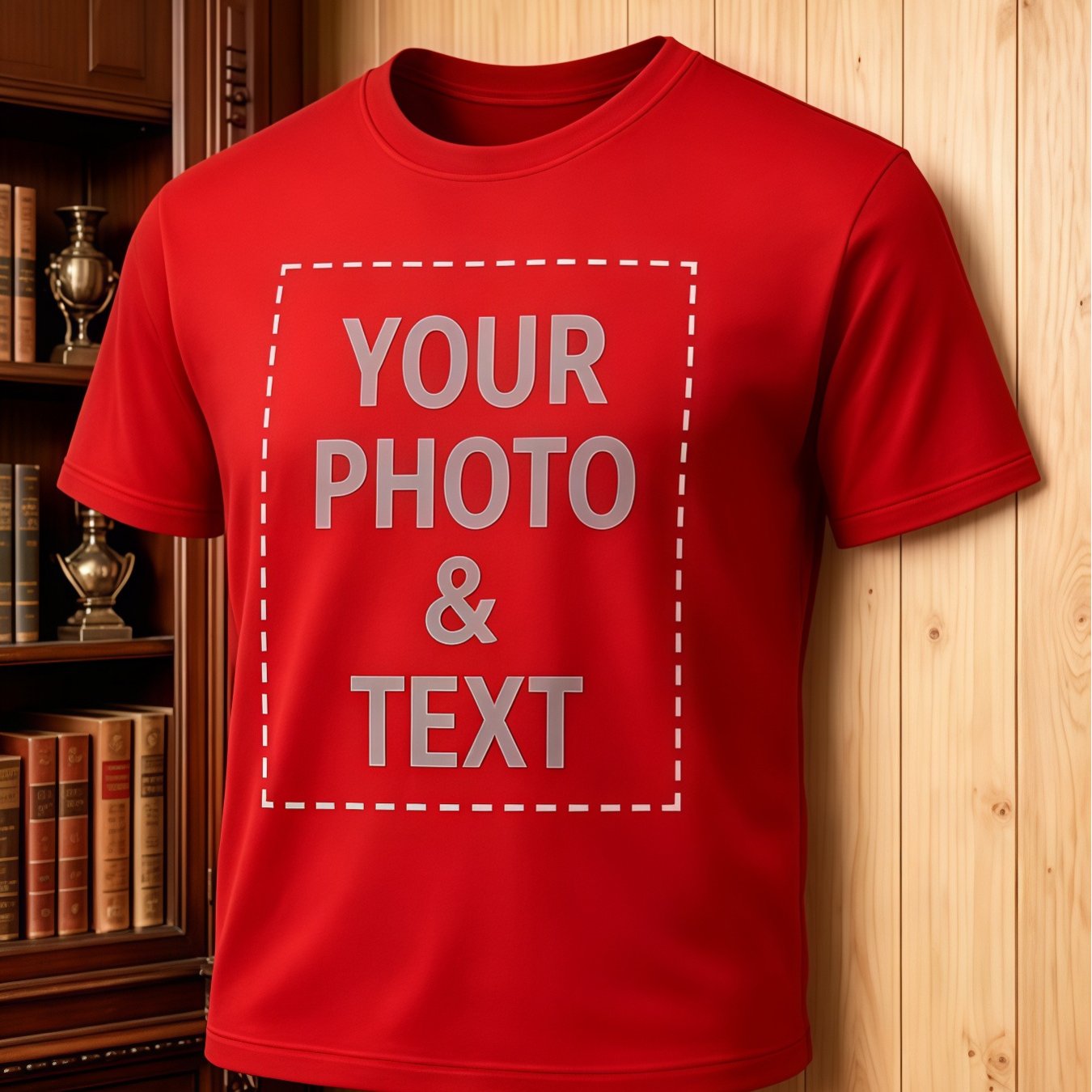 TEMU Men's Custom T-shirt, Printable Logo/photo/text/, Team Activity Round Neck Loose Trendy Versatile Casual Short Sleeve