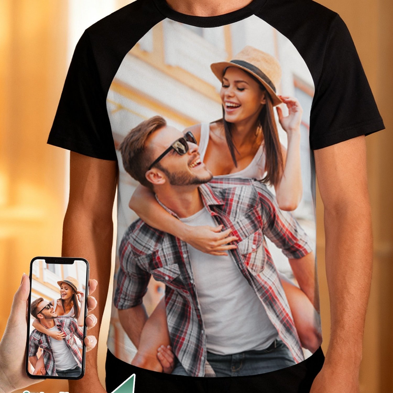 E-shop Individuelles Herren T-Shirt mit Aufdruck, Western T-Shirt für Herren, lässige Kurzarm Oberteile mit Rundhalsausschnitt
