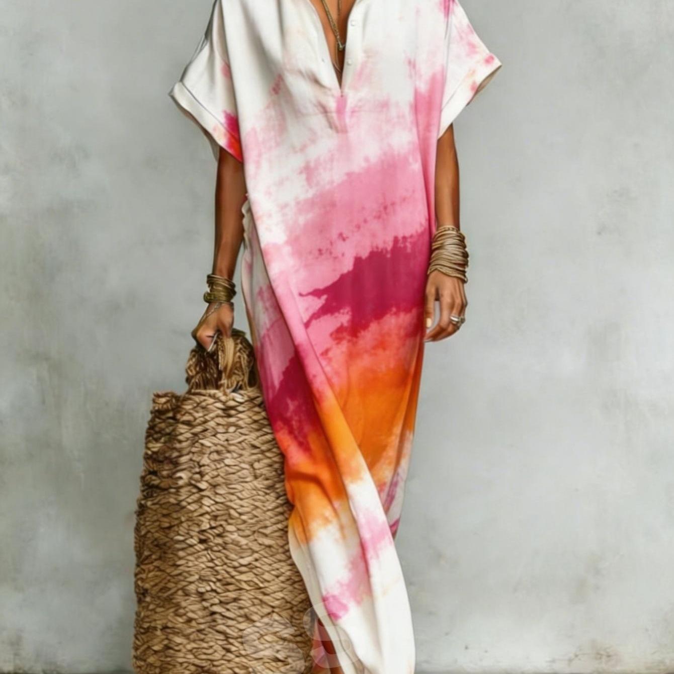 New Arrival Women's Summer Dress, Floral Print, Elegant And Sophisticated, Made Of, Machine Washable, Perfect For Summer Vacations And Everyday Wear, 2d Flat Print