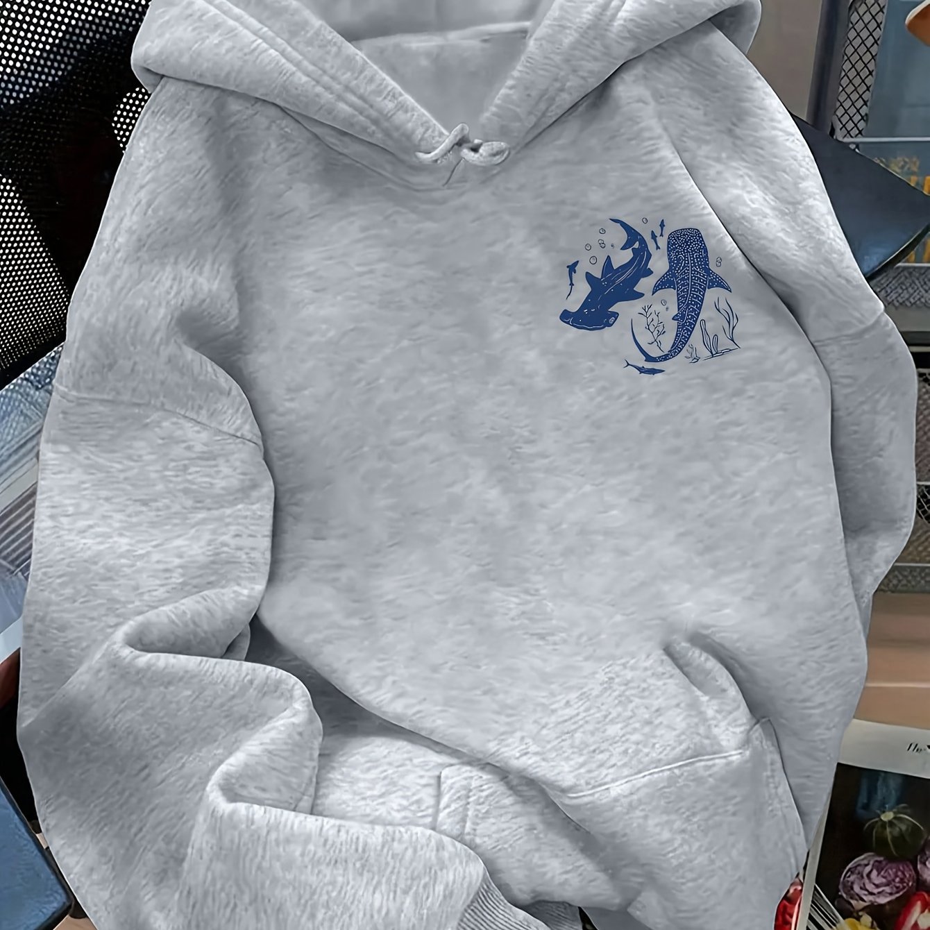 Graphic-print Hooded Sweatshirt For Autumn And Winter, Women's Clothing