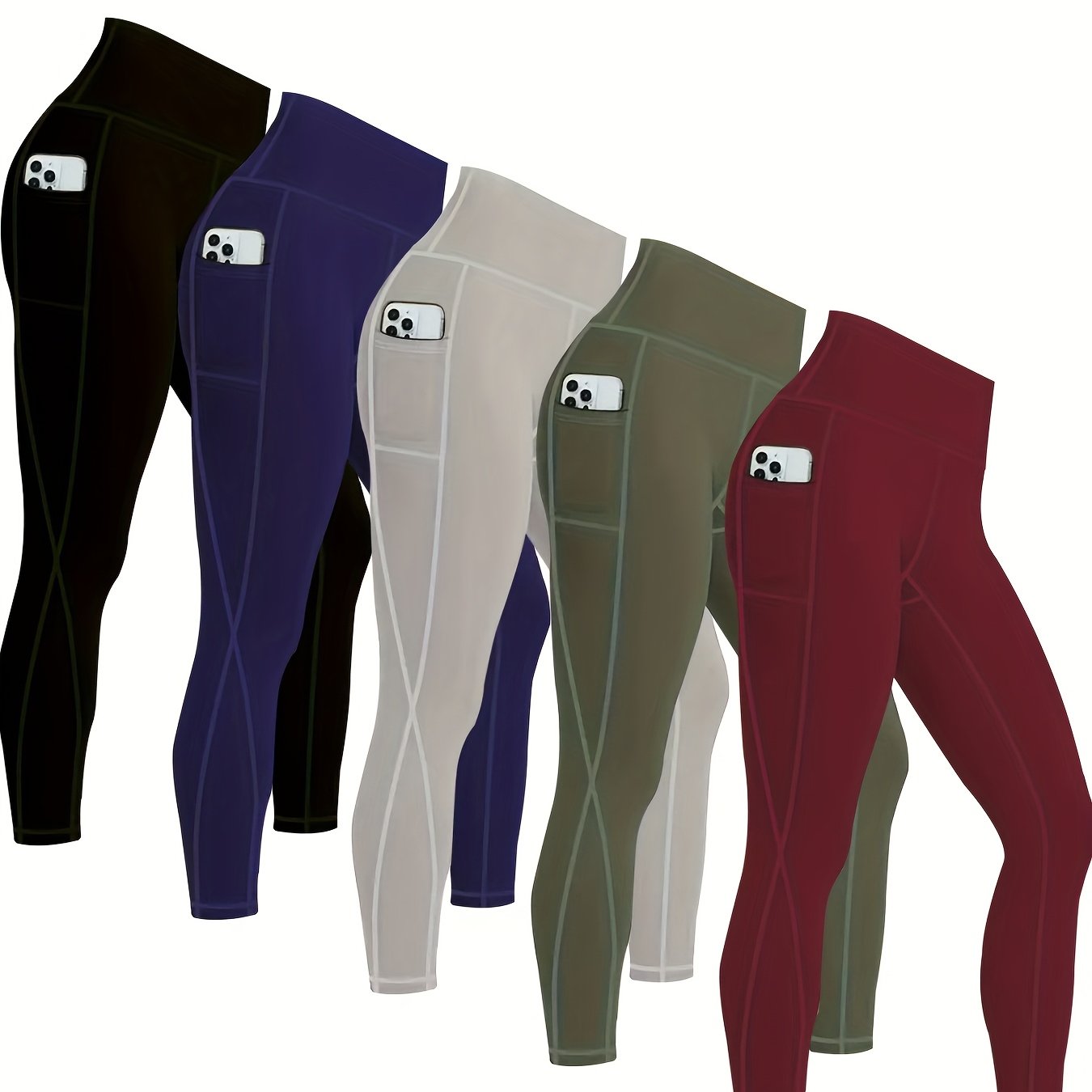 TEMU Women's Sports Leggings, Women'-point Yoga Pants, Women' Running Compression Pants