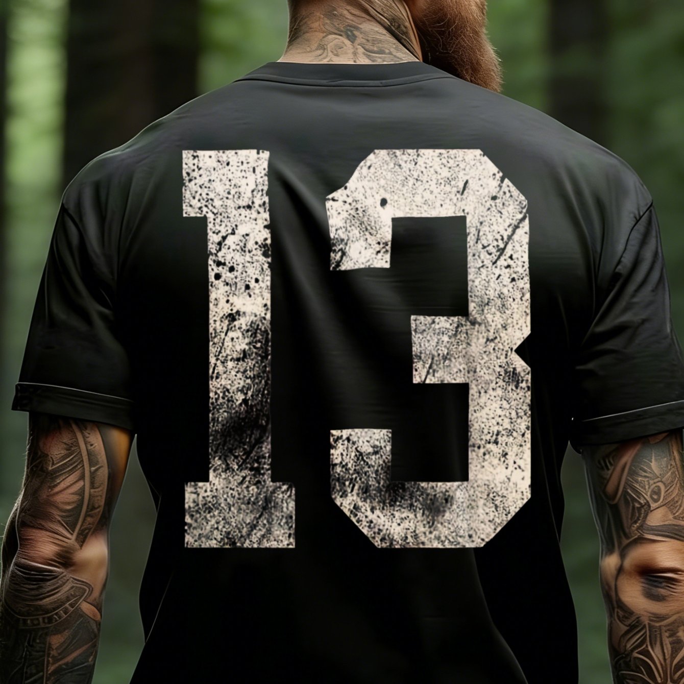 Men's T-shirt 13 Graphic Print Outdoors Casual Wear