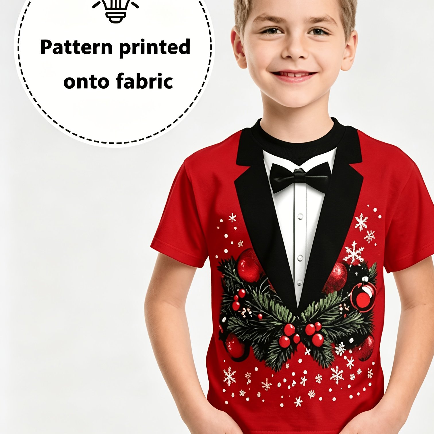 Image of Boys' 3d Printed Casual Short-sleeve T-shirt For Spring And Summer, Perfect For Outdoor Leisure And Sports