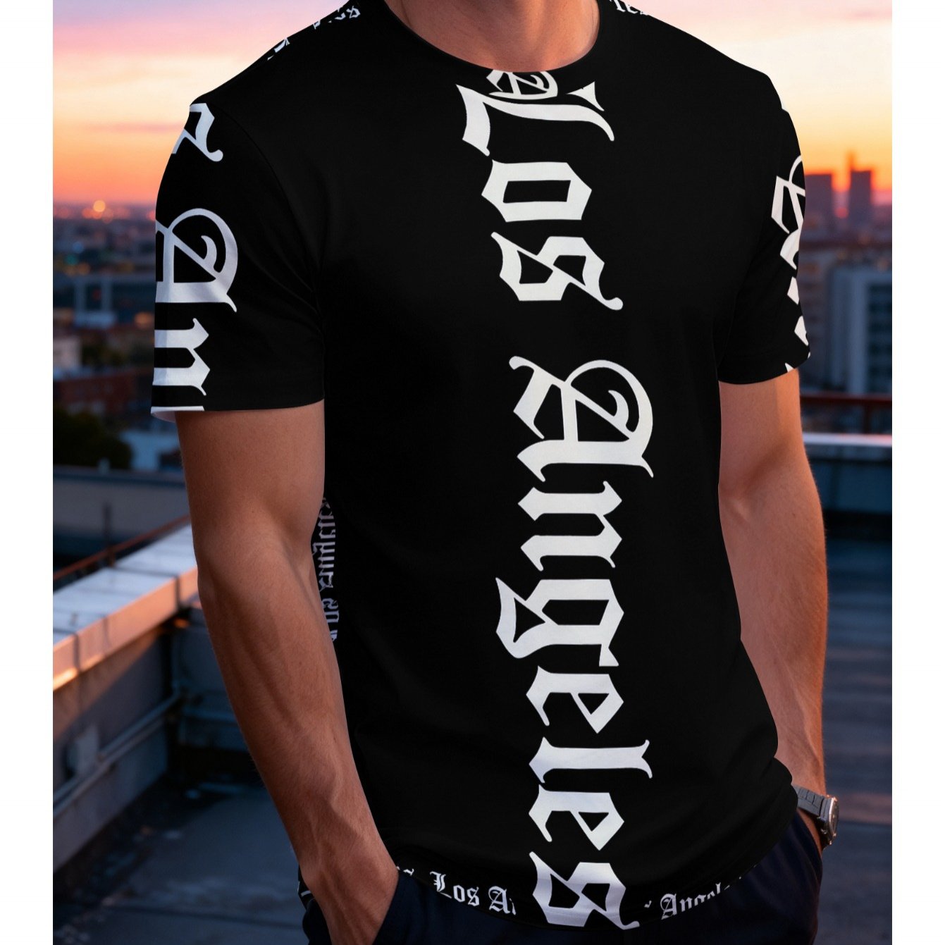 TEMU Men's Black Casual T-shirt Featuring An Tattoo Graphic Design, With Short Sleeves And Neck. This Stylish T-shirt Is Machine Washable, In Plus