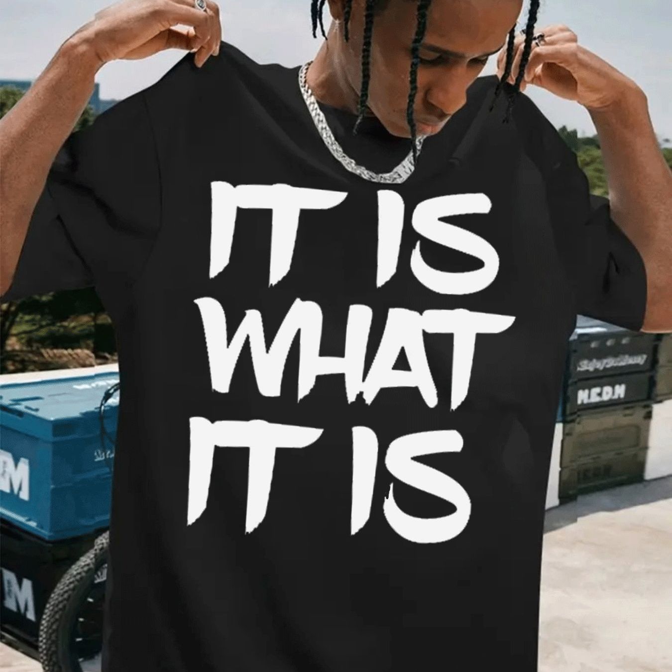 TEMU Men's T Shirt Men's Short Sleeve Style Slogan What Short Sleeve Tee Adult Men Daily Wear Holiday Gift