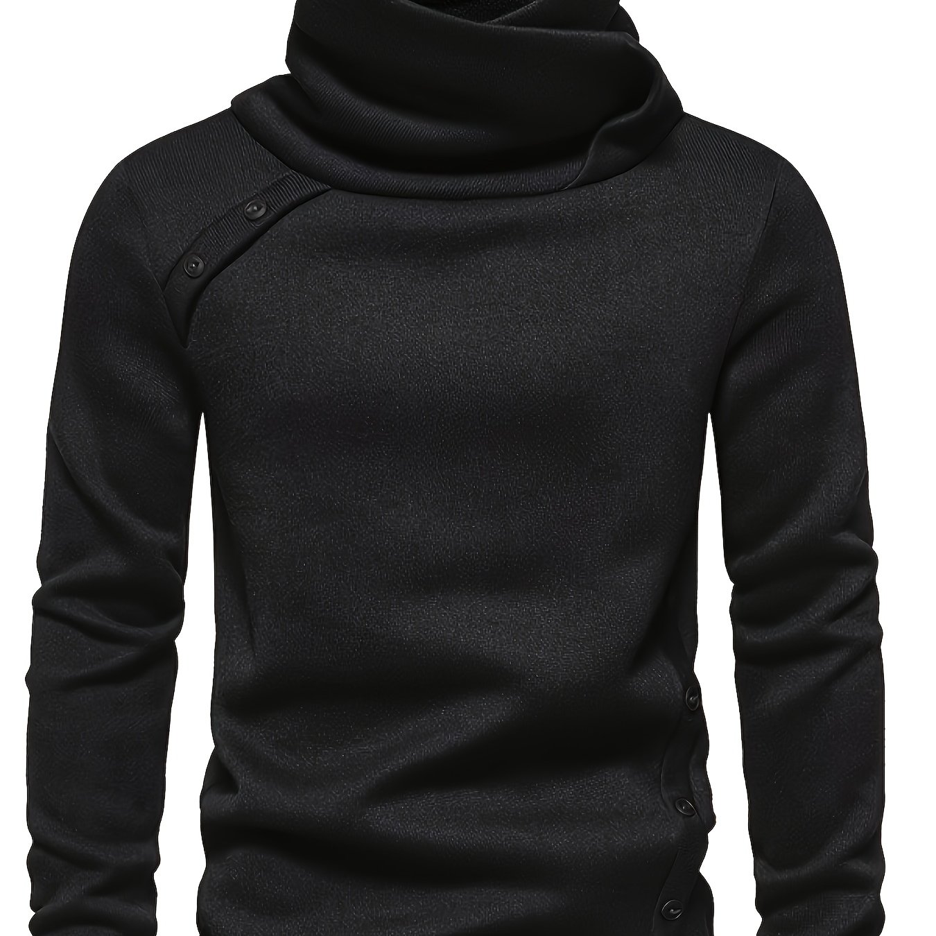 E-shop Herren Vintage Pullover mit zweifarbigem Punktemuster, lockerem Kragen, Knopfleiste langen Ärmeln für die Freizeit