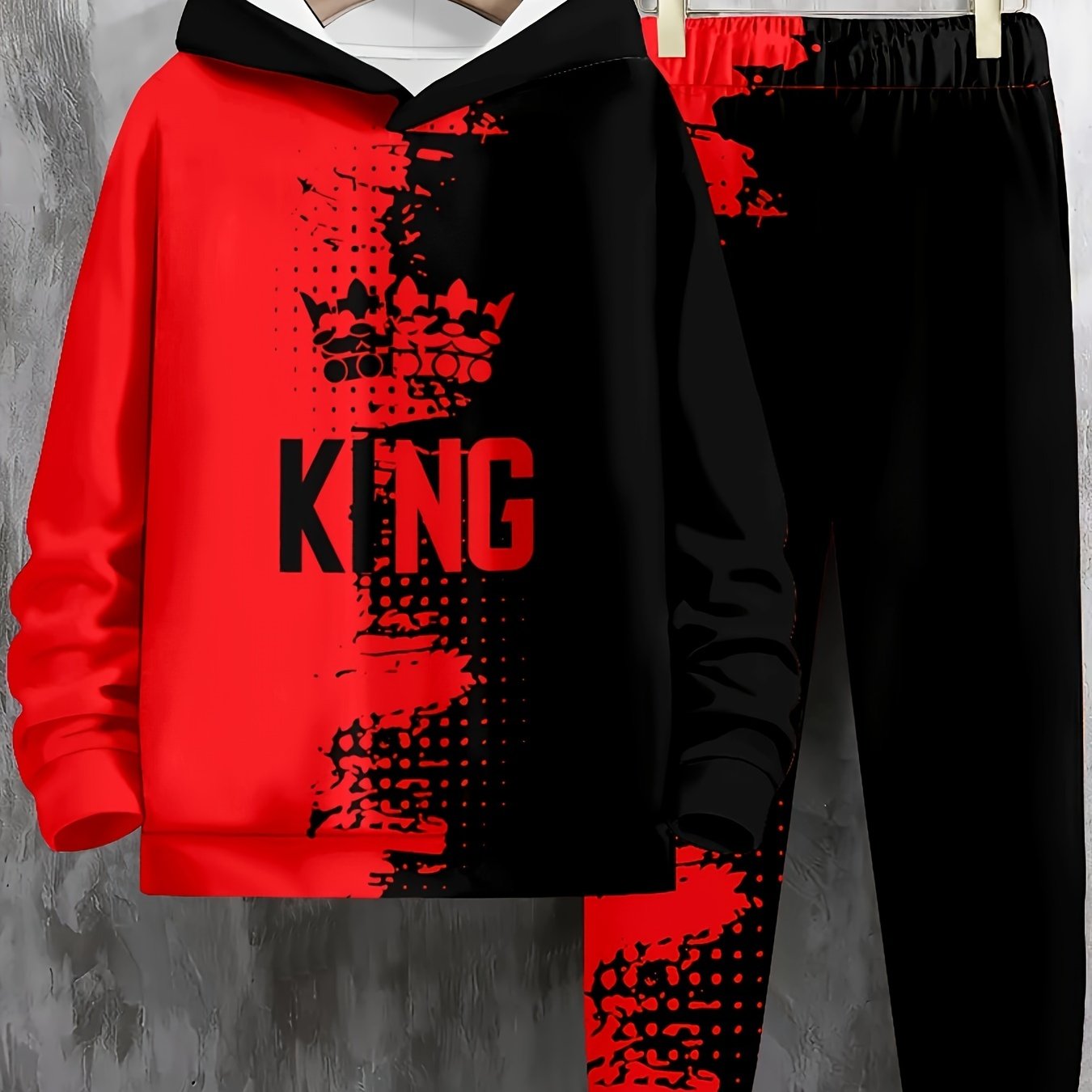 TEMU Men's Sweatshirt And Sweatpants Set