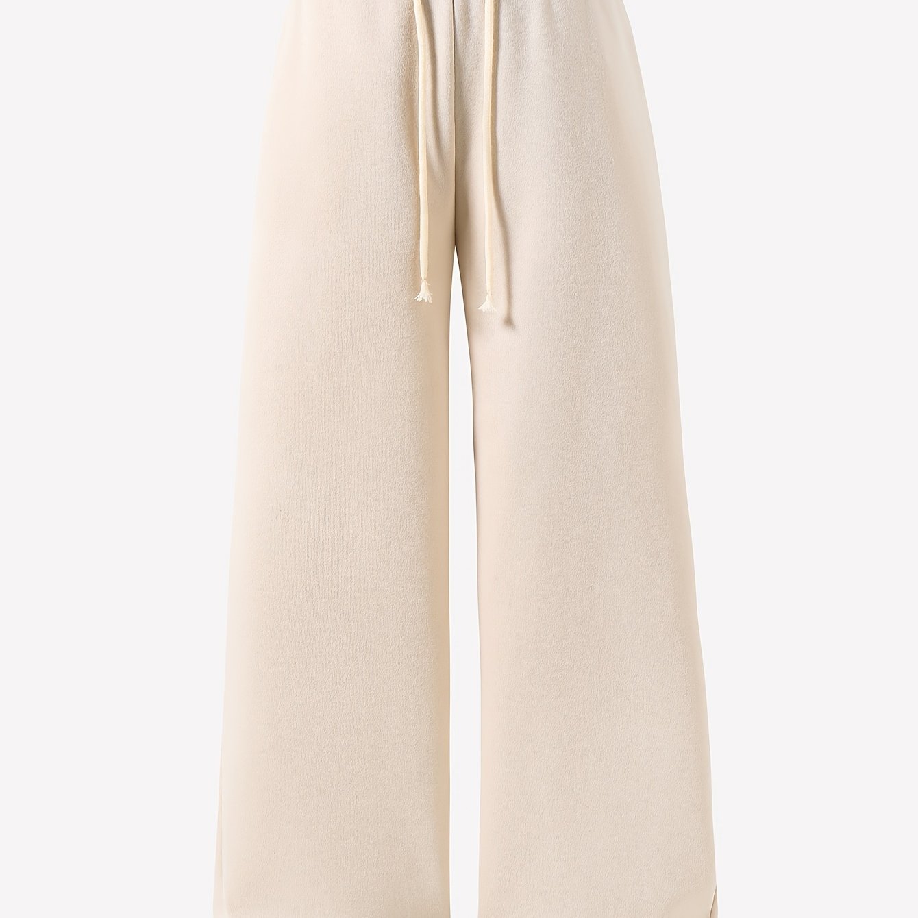 TEMU Targeted Teenager Girls' Casual Straight Trousers, Gray High-waist Design, Fashionable Trendy , Fall Winter ' Suitable For Spring Autumn