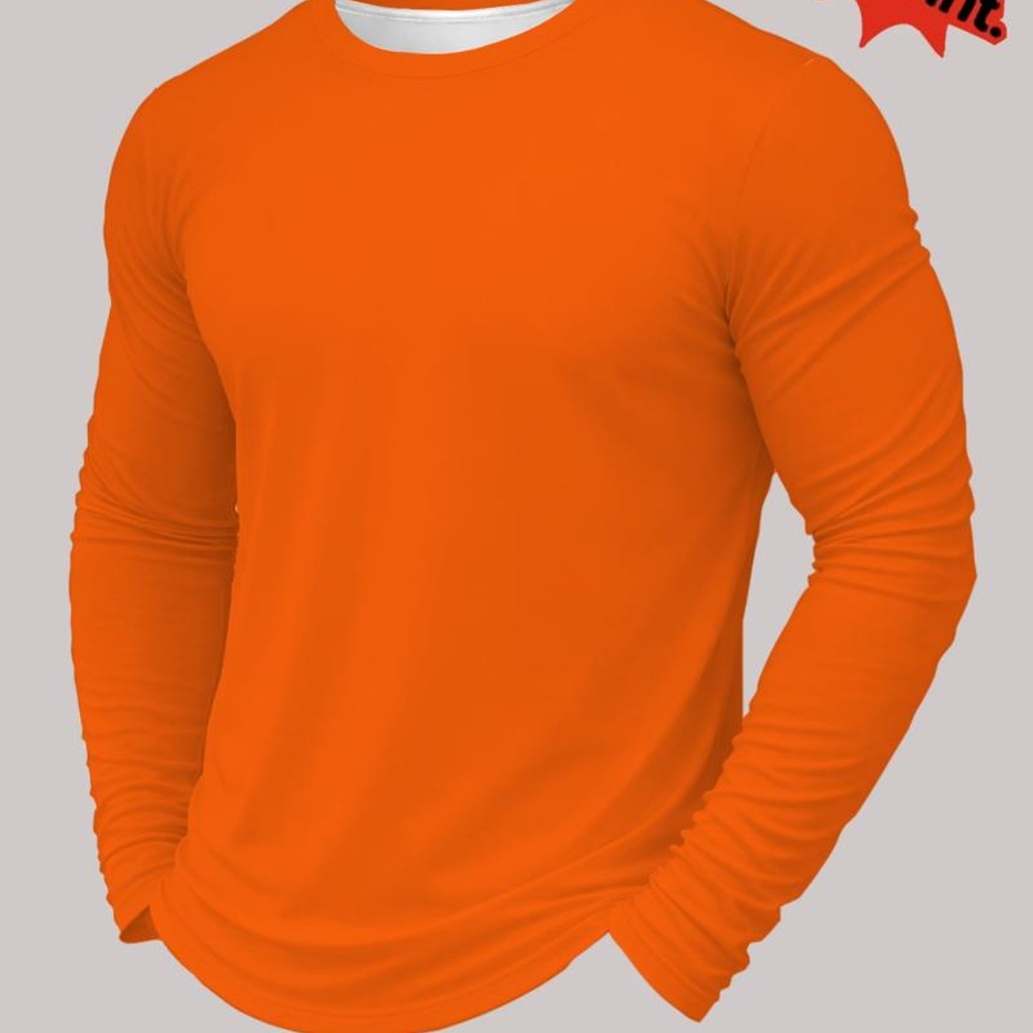 TEMU Vibrant Crew Neck Men's Long Sleeve T-shirt, -friendly And Breathable, Casual And Versatile Basic Pullover Top, Suitable For Daily Wear And