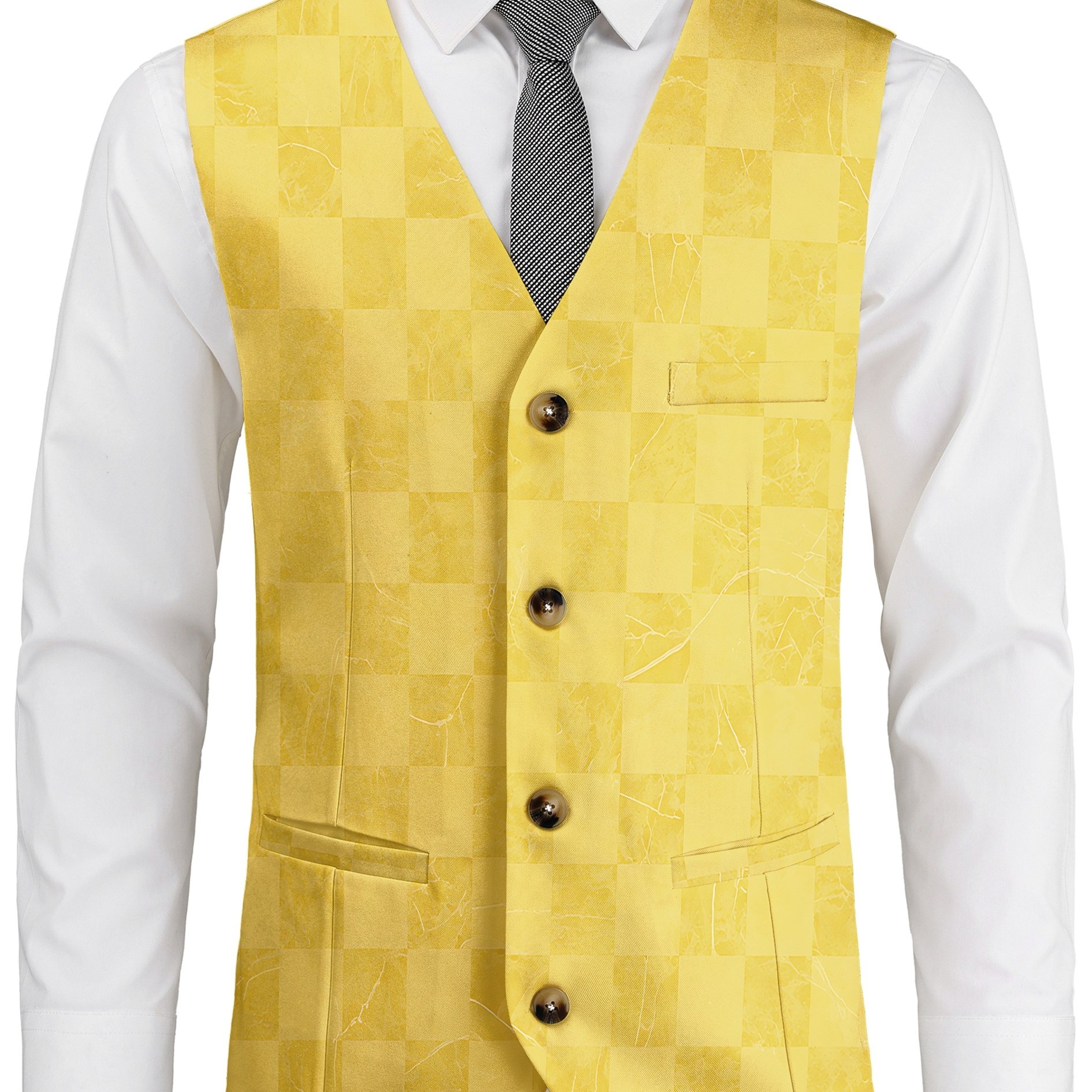 TEMU Men's Oriental Elegant Suit Vest, Wedding Evening Banquet Style, Suitable For Weddings, Business Events, And Formal Dinners