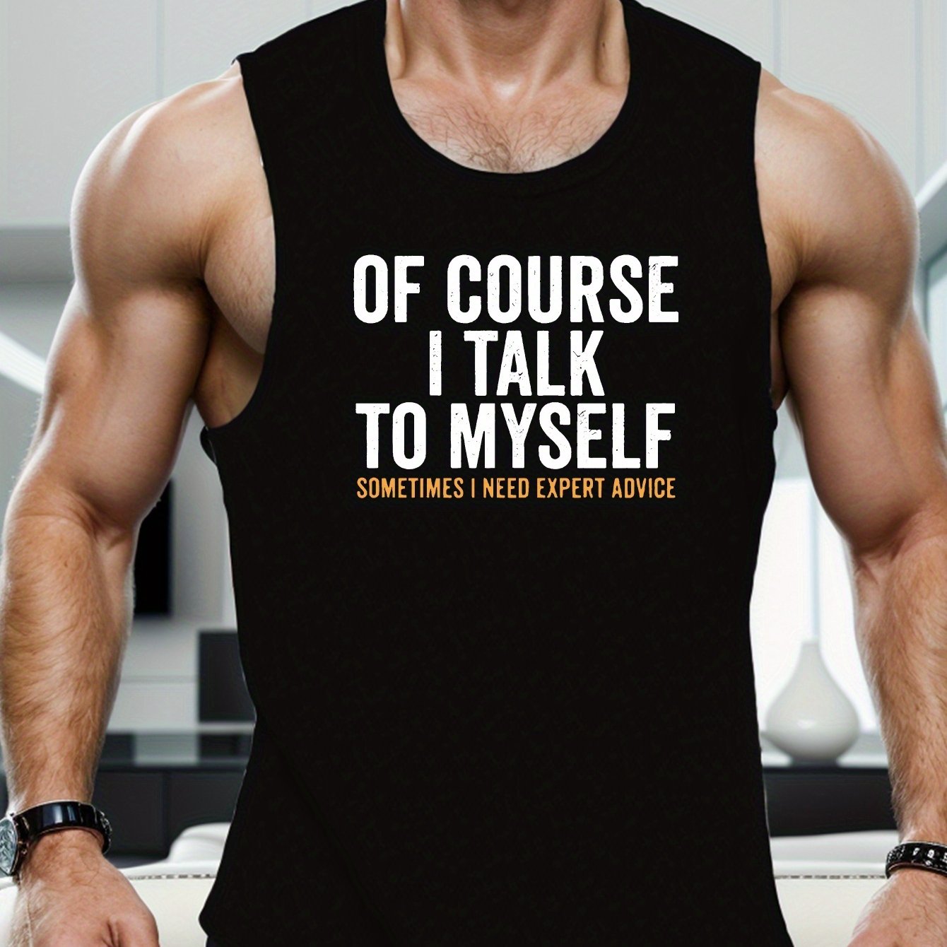 TEMU Slogan Print Summer Men's Quick Dry Moisture-wicking Breathable Tank Tops, Bodybuilding Sports Sleeveless Shirts, For Running Training, Men's
