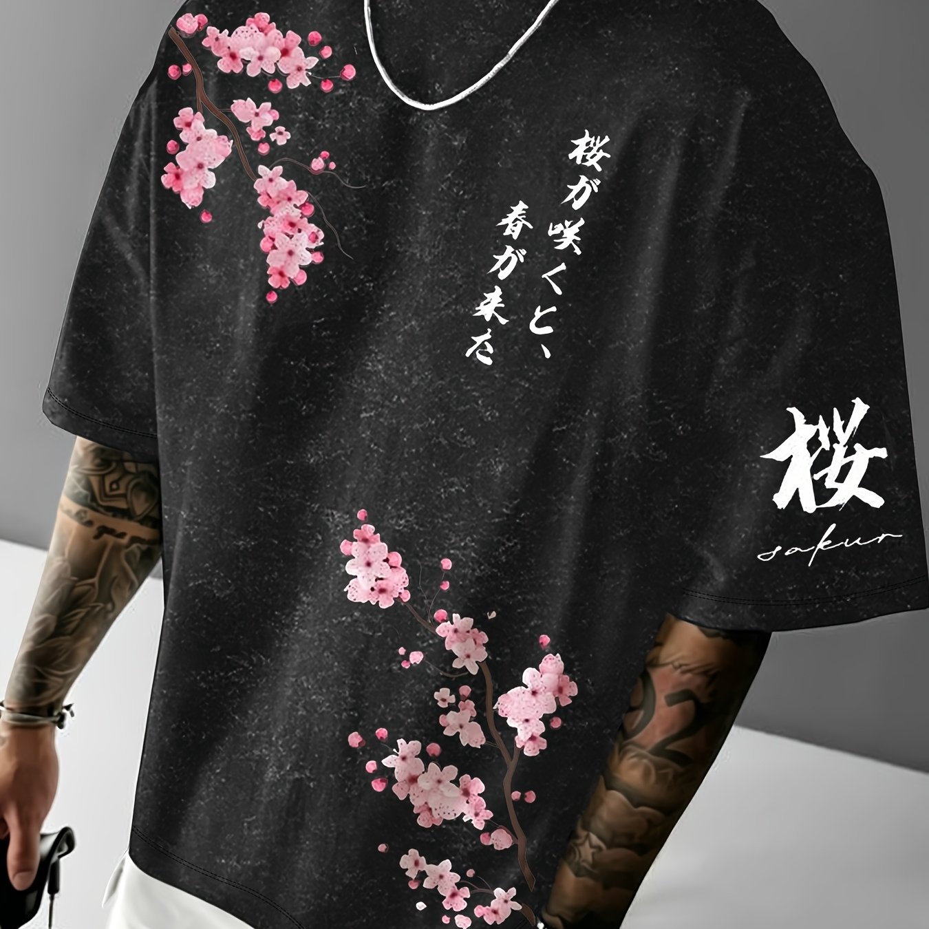 TEMU Men's Graphic Print Crew Neck T-shirt, Men's Summer Casual