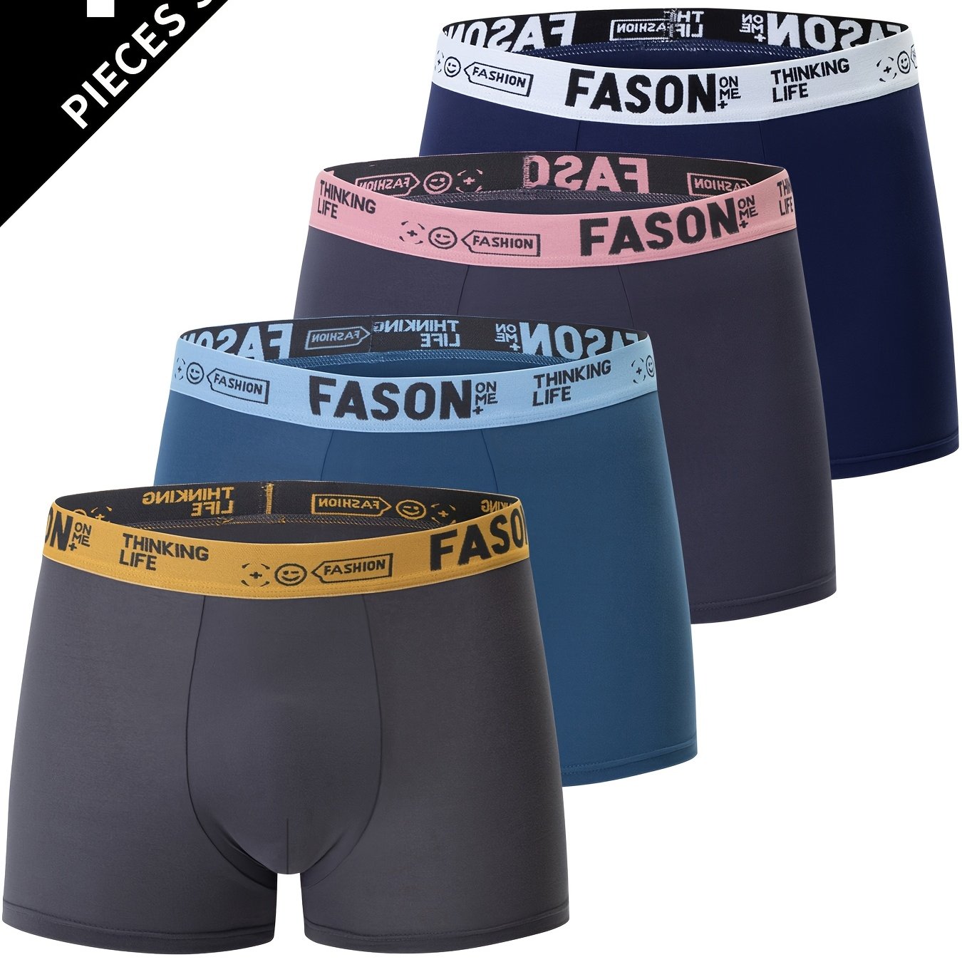 Image of 4-pack Men&; Color Underwear, Youth Boxer Briefs, Breathable Comfortable Briefs, Breathable Comfortable Stretchy Underwear,suit To Casual And Sport Wear