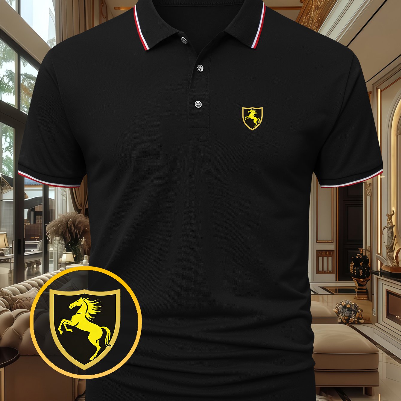 TEMU F1639-Heidima-Polo a Maniche Corte Taglie Forti da , Golf Outdoor, Equitazione, Polo, Escursionismo, Pesca, Campeggio, Spiaggia, Facile da per