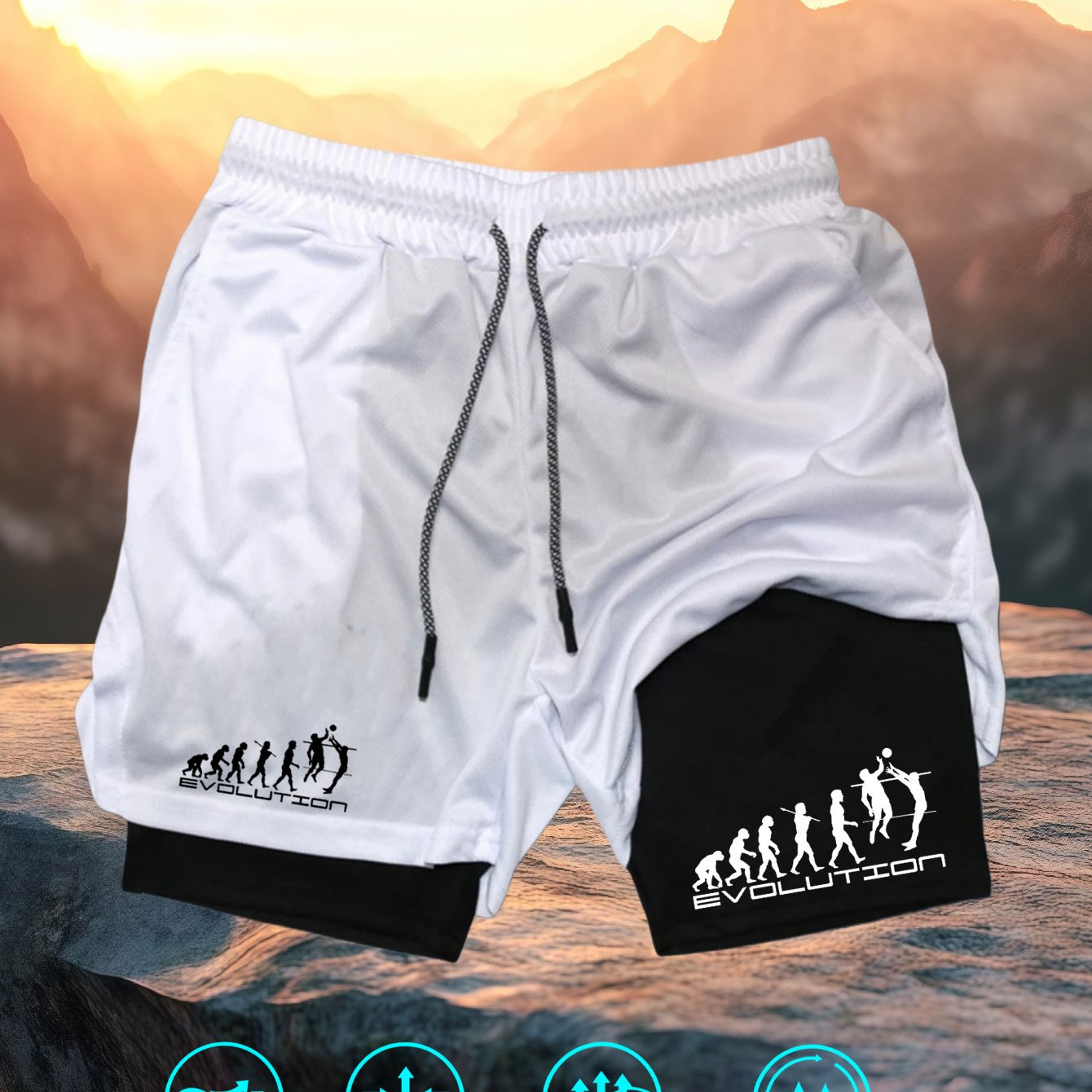 TEMU Men's Training Athletic Quick-dry Double-layer Shorts With Double-layer Shorts Breathable Designed For Fitness And So Thoughtful! Not Cold And