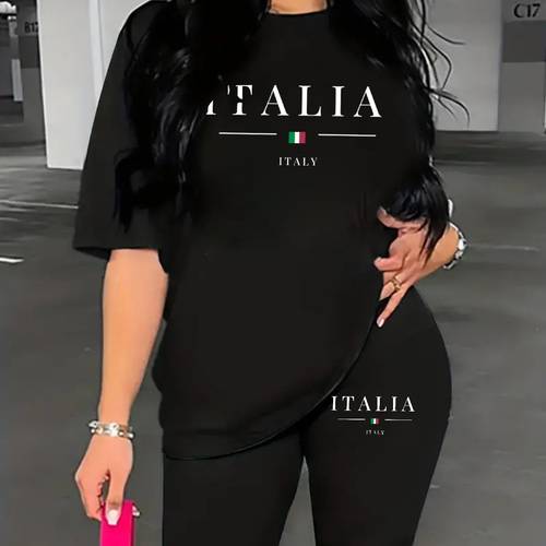 a summer womens plus size two piece set featuring a stretchy short sleeve round neck top and shorts suitable for casual sports and machine washable
