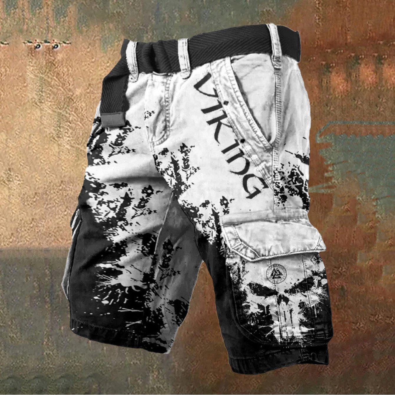 TEMU 2026 Men's Multi-pocket 3d Print Cargo Shorts Loose Size Half-length Pants For Moving Truck Loading Work
