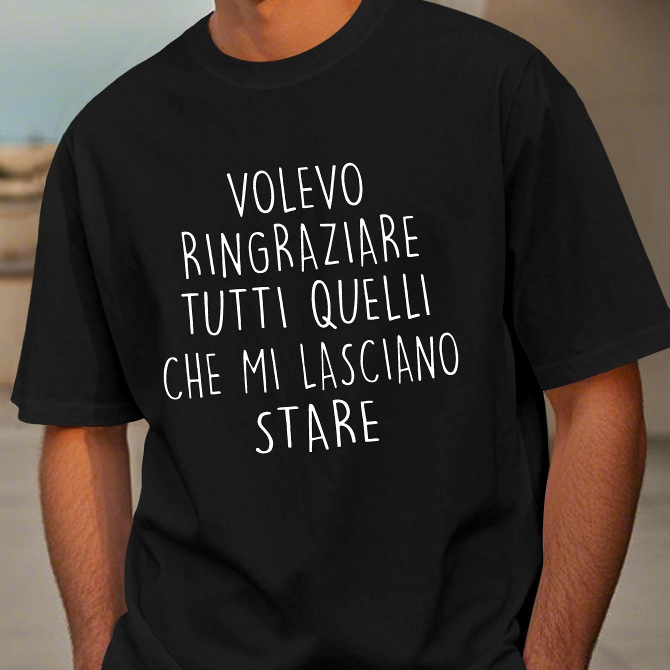 TEMU Italian Fun Men's Short Sleeve T-shirt Summer T-shirt Top