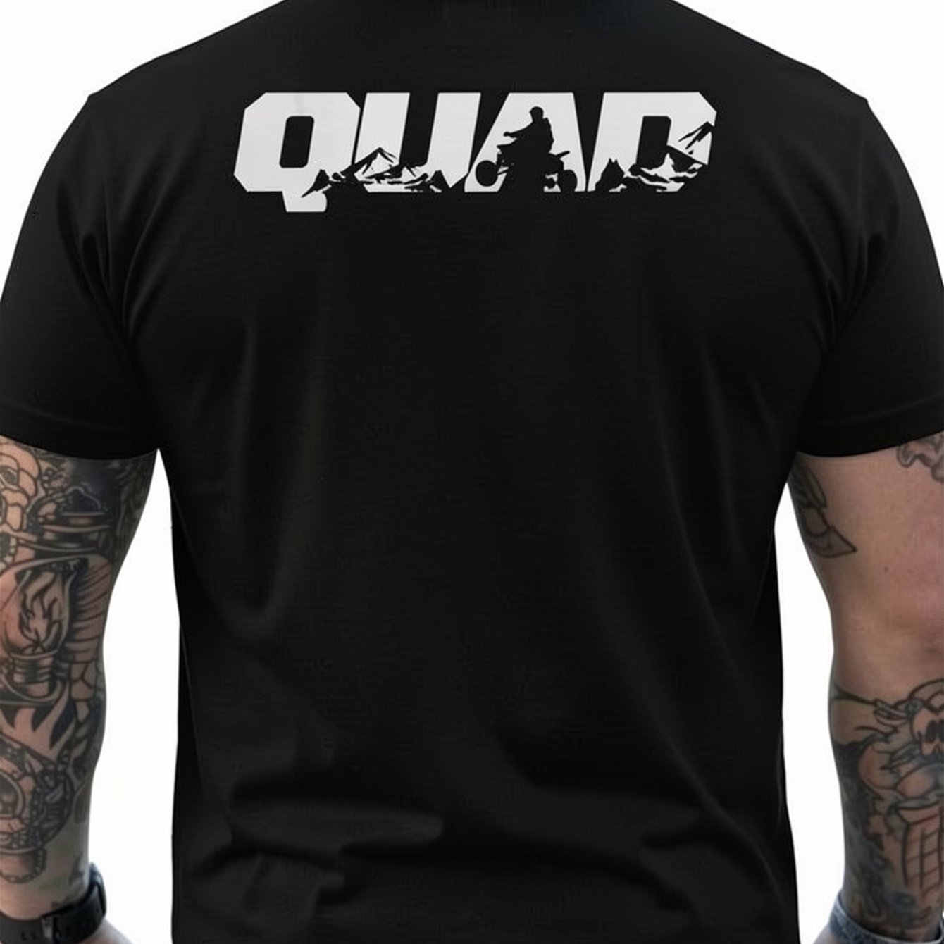 Design Atv Atv Men's T-shirt With Back Print - , , Stretch Fabric - Men's T-shirt