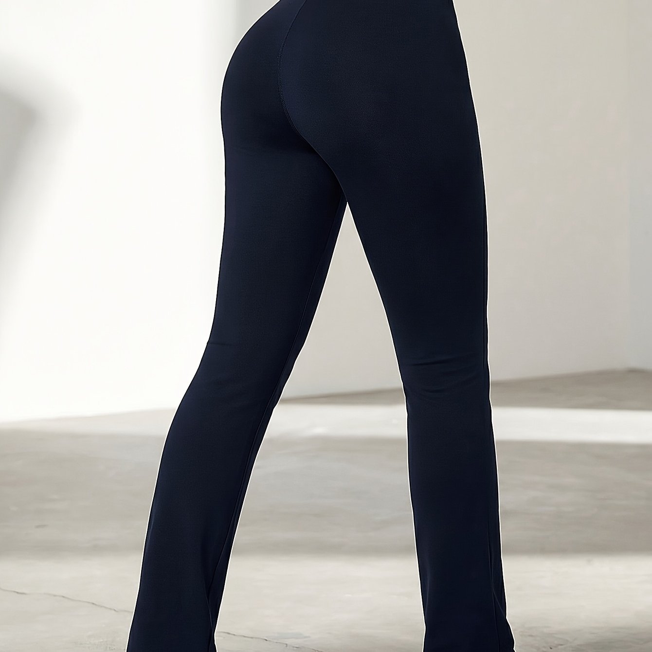 TEMU Pantalon Femme Taille Haute Facile à Enfiler avec Poches - Confortable, Élastique à la Taille, Stretch, Coupe Slim, Pantalon Long, Pantalon de