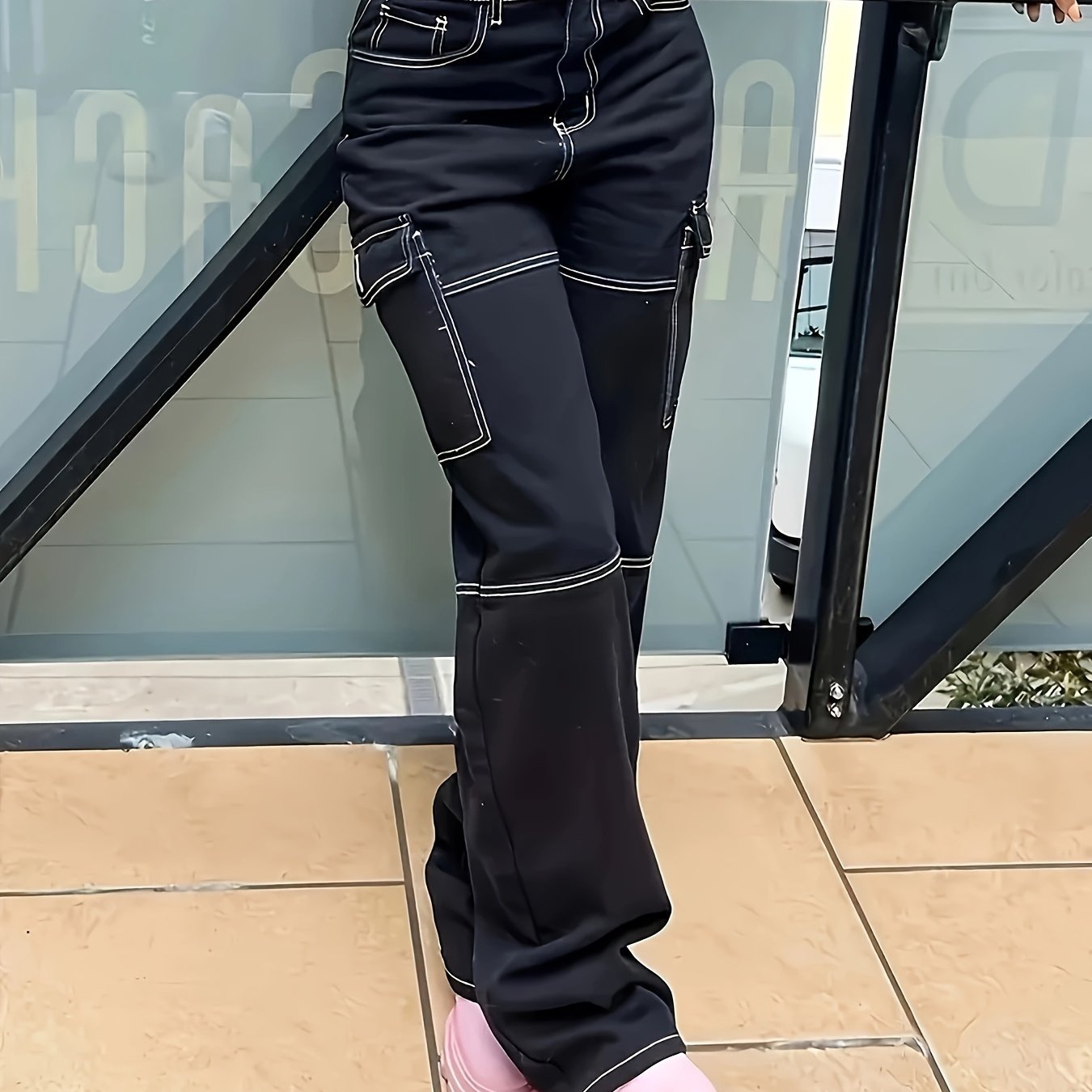 Pouch Stretch Denim Long Pants