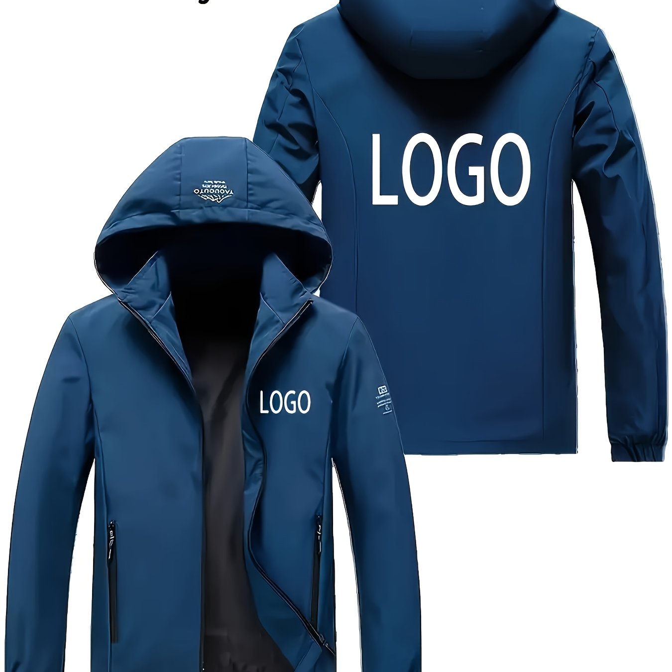 TEMU Men's High-quality Fashion Jacket With Logo Print